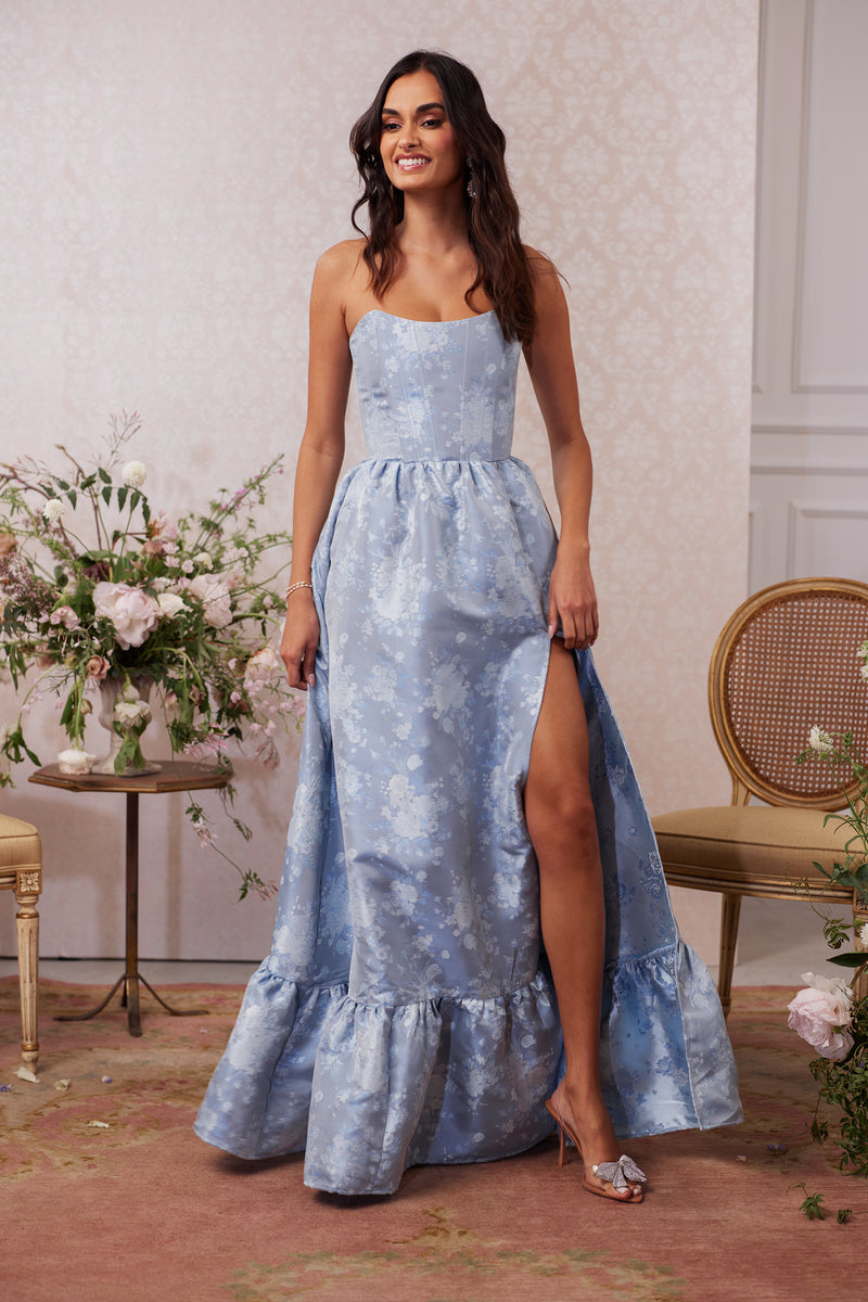 The Charlotte Dress in Denim Blue Windsor