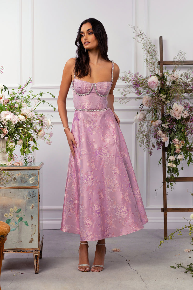 The Cora Dress in Orchid Haze Windsor - FINAL SALE – V. Chapman