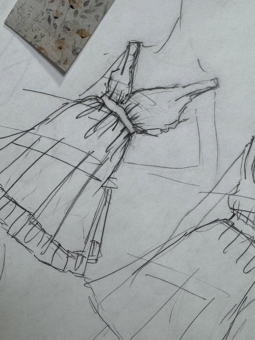 Dress design sketch