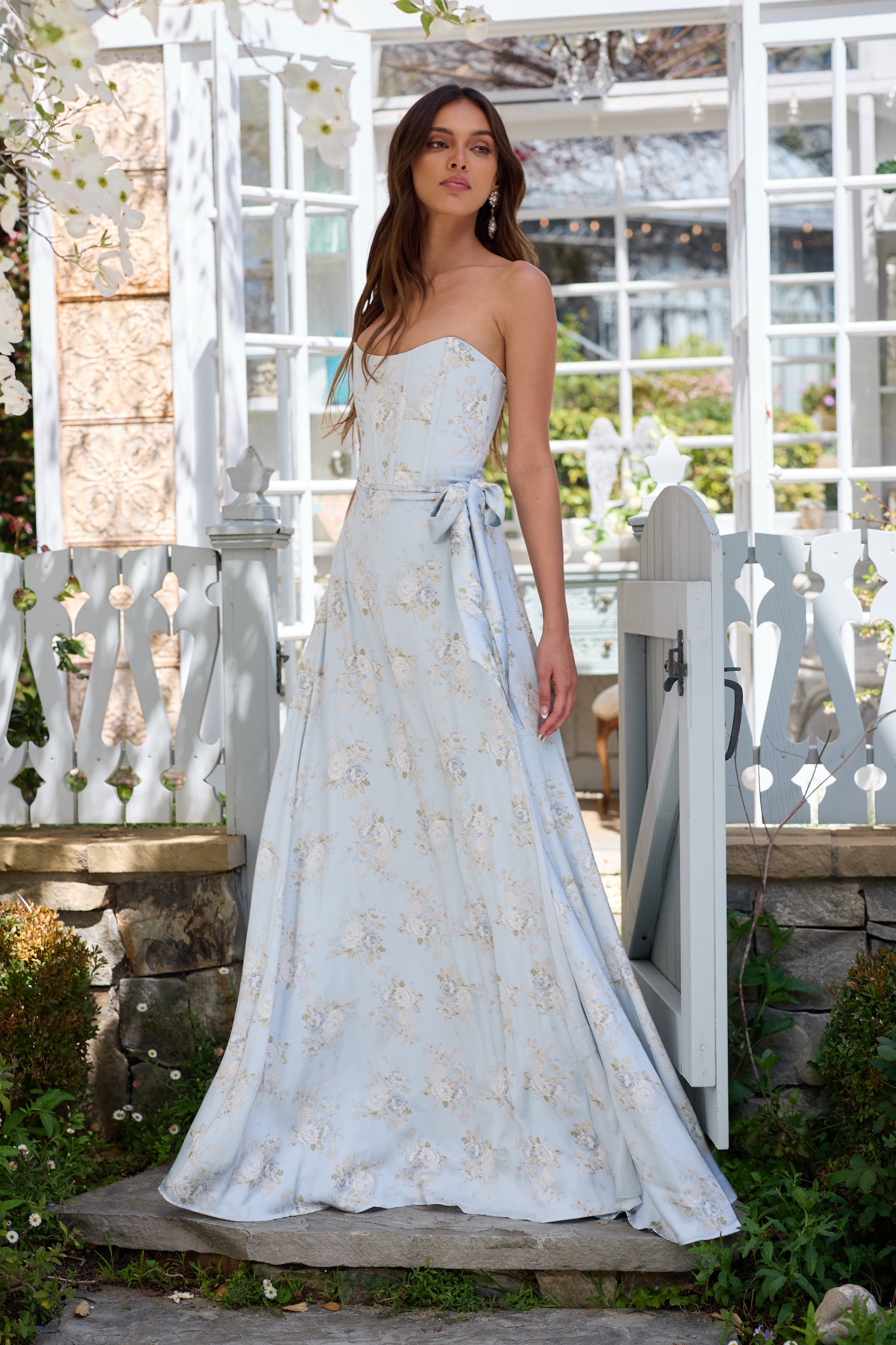 The Cecilia Dress in Victorian Blue Roses – V. Chapman