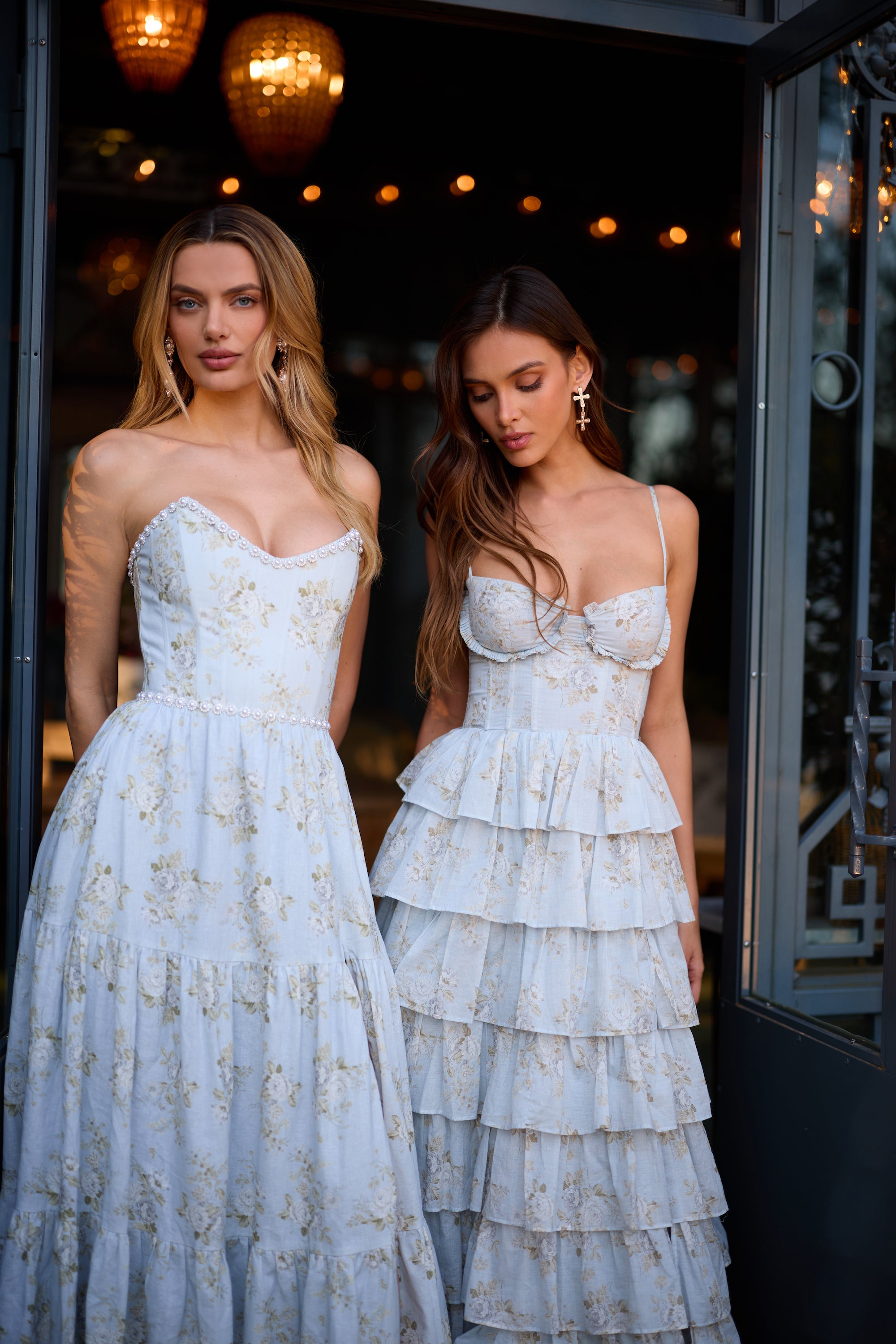 blue rose dress PRE-ORDER - Vacation in Sunset Roses Package Contents The Josephine Dress in Victorian