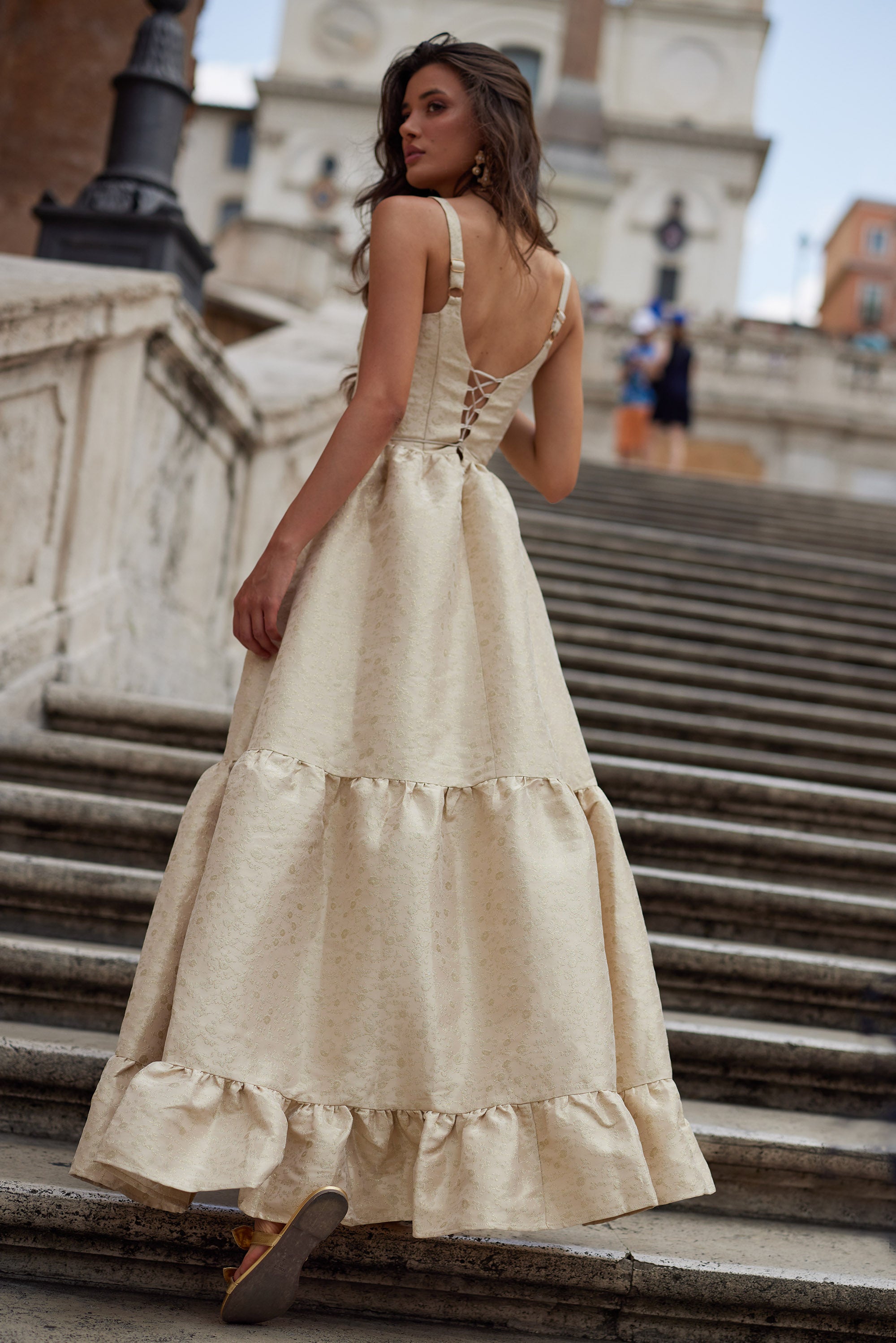 v chapman champagne dress The Avery Dress in Taupe Duchess 2 / Taupe Duchess
