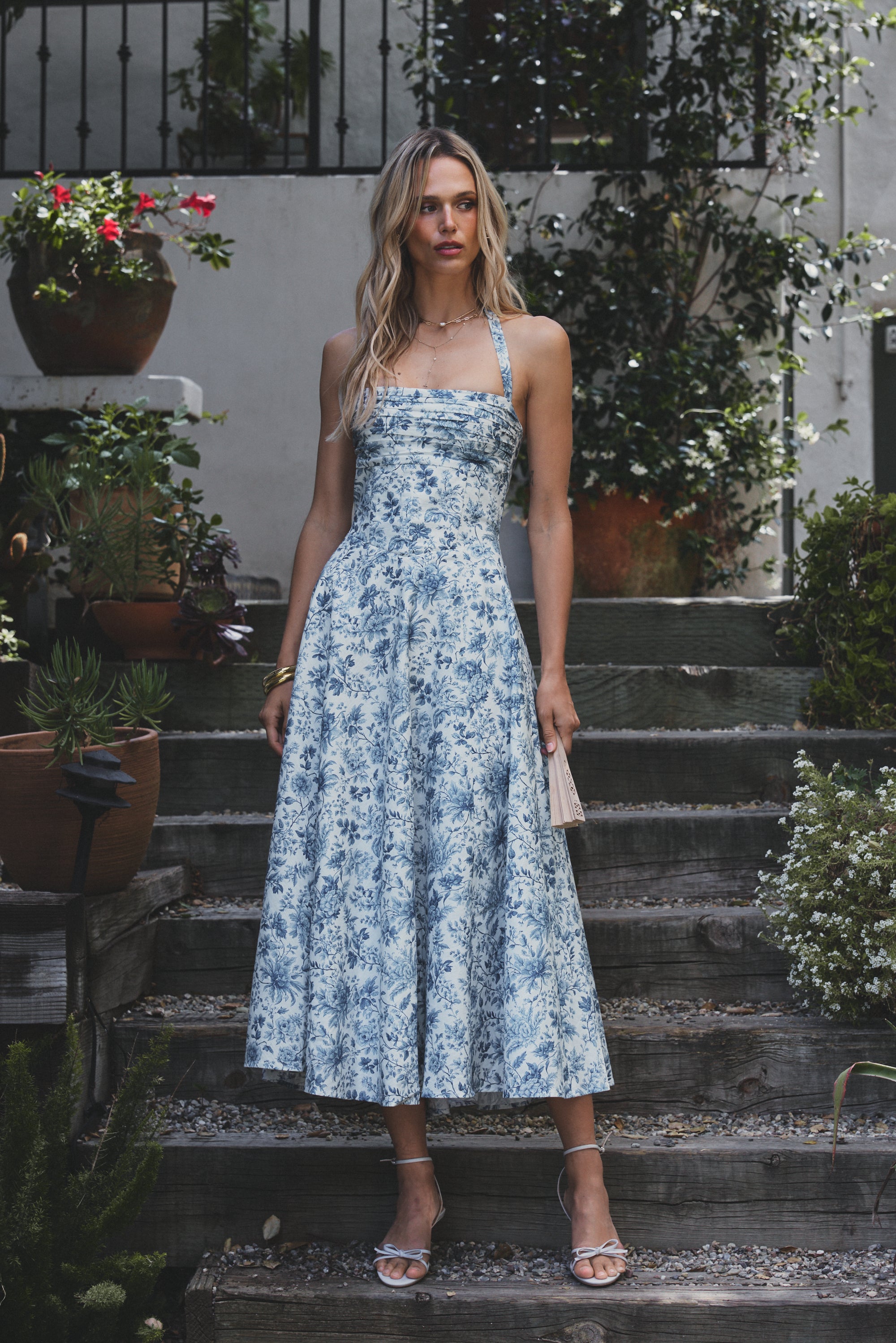 toile dress Enchanted Meadow Measurements taken from size S Navy Toile Dress