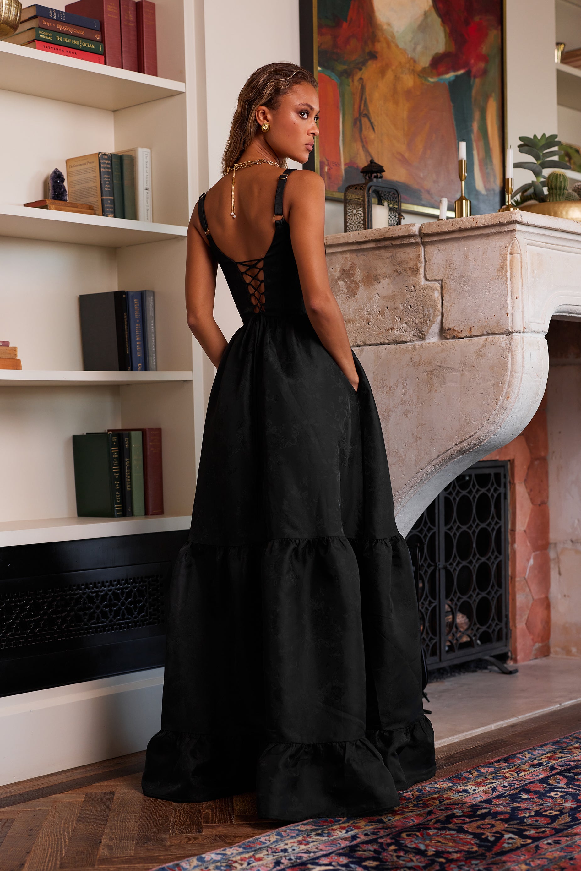 Berry Garden Tiered Dress black Sサイズ Berry Garden Tiered Dress