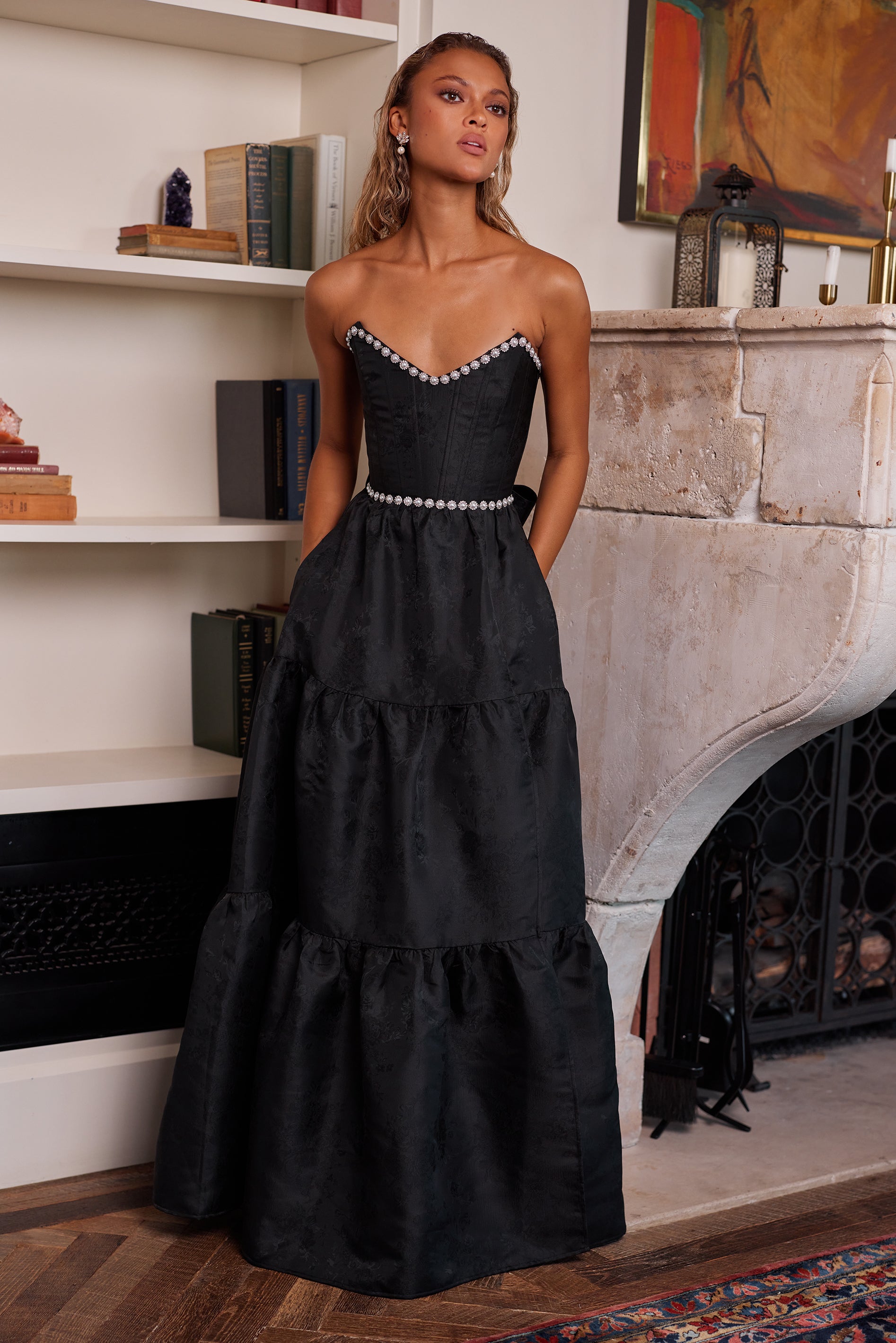 Bibiy. CAMELLIA RIBBON DRESS ブラック 新品 bibiy CAMELLIA RIBBON DRESS