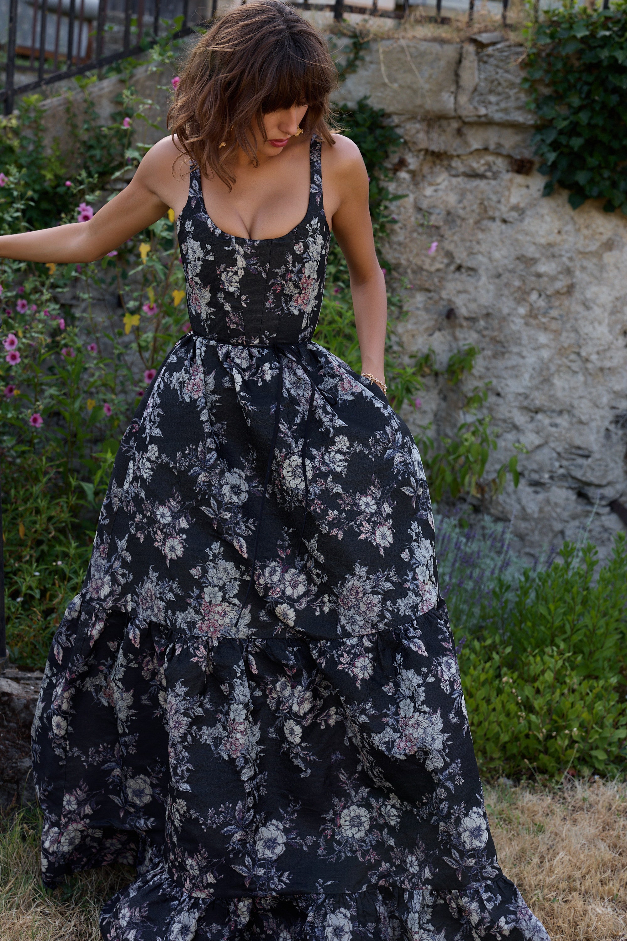 The Avery Dress in Black Lilibet Brocade 6 / Black Lilibet Brocade The Avery Dress in Black Lilibet Brocade 6 / Black Lilibet Brocade