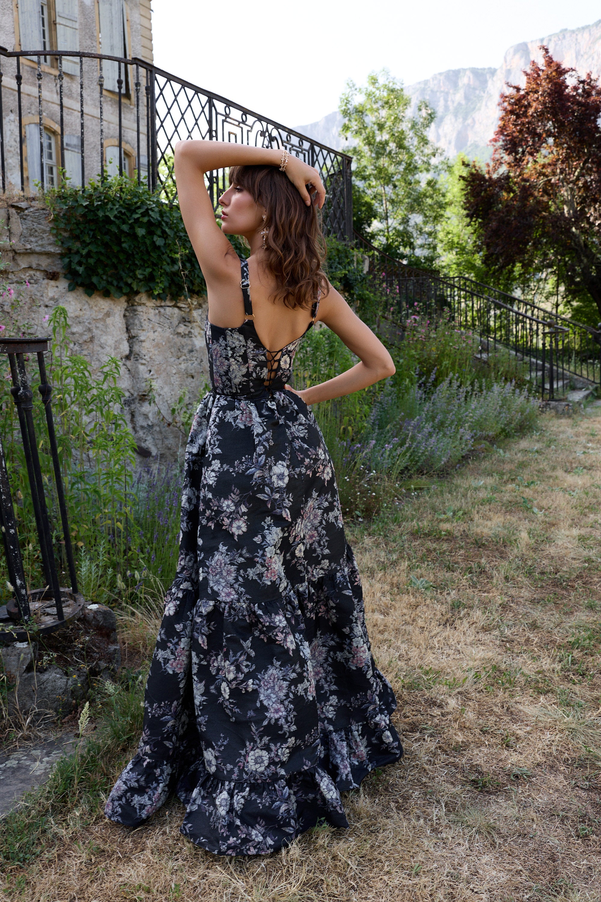 The Avery Dress in Black Lilibet Brocade 6 / Black Lilibet Brocade The Avery Dress in Black Lilibet Brocade 6 / Black Lilibet Brocade