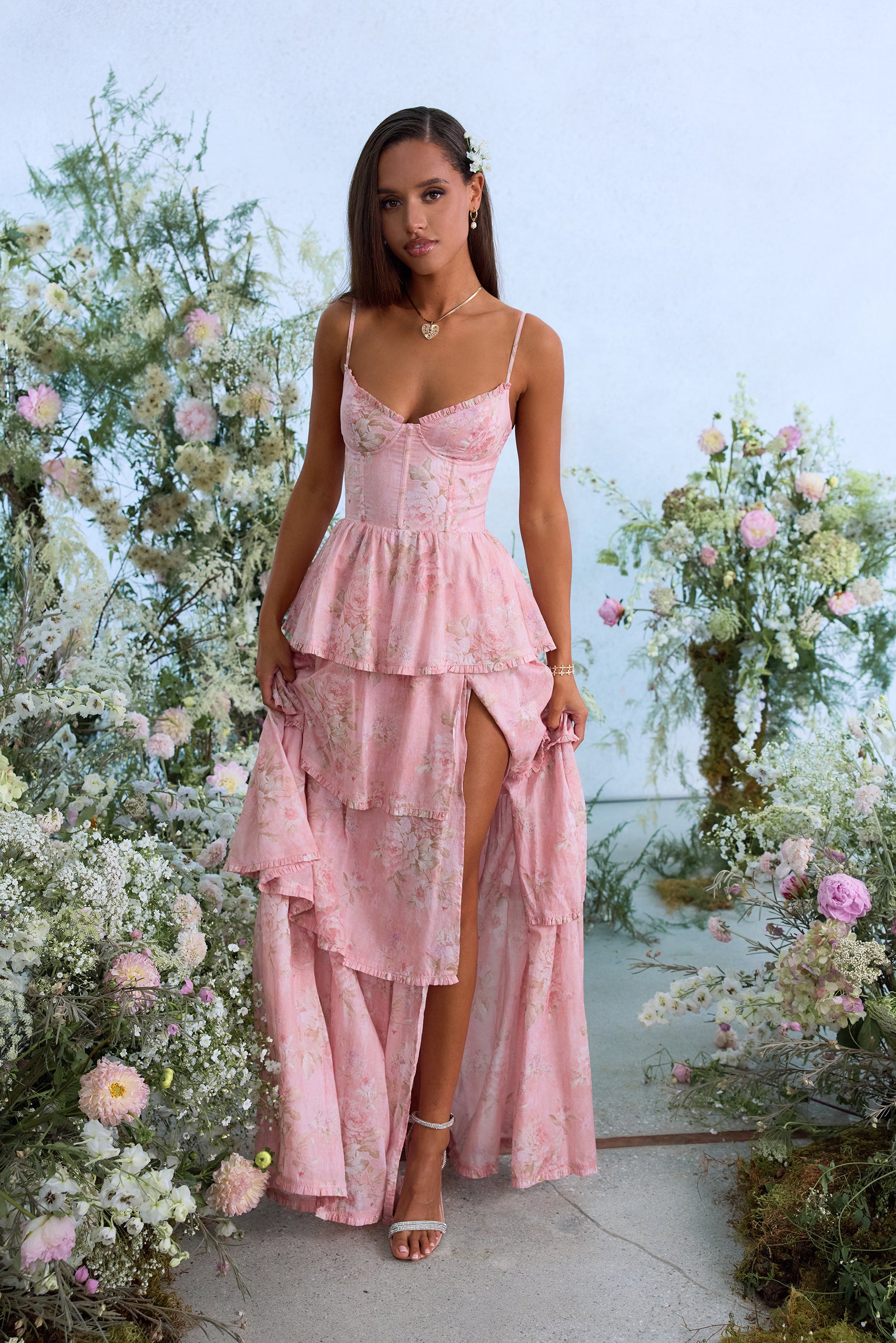 v chapman pink dress The Ruby Dress in Begonia Pink Lace 10 / Begonia Pink Lace