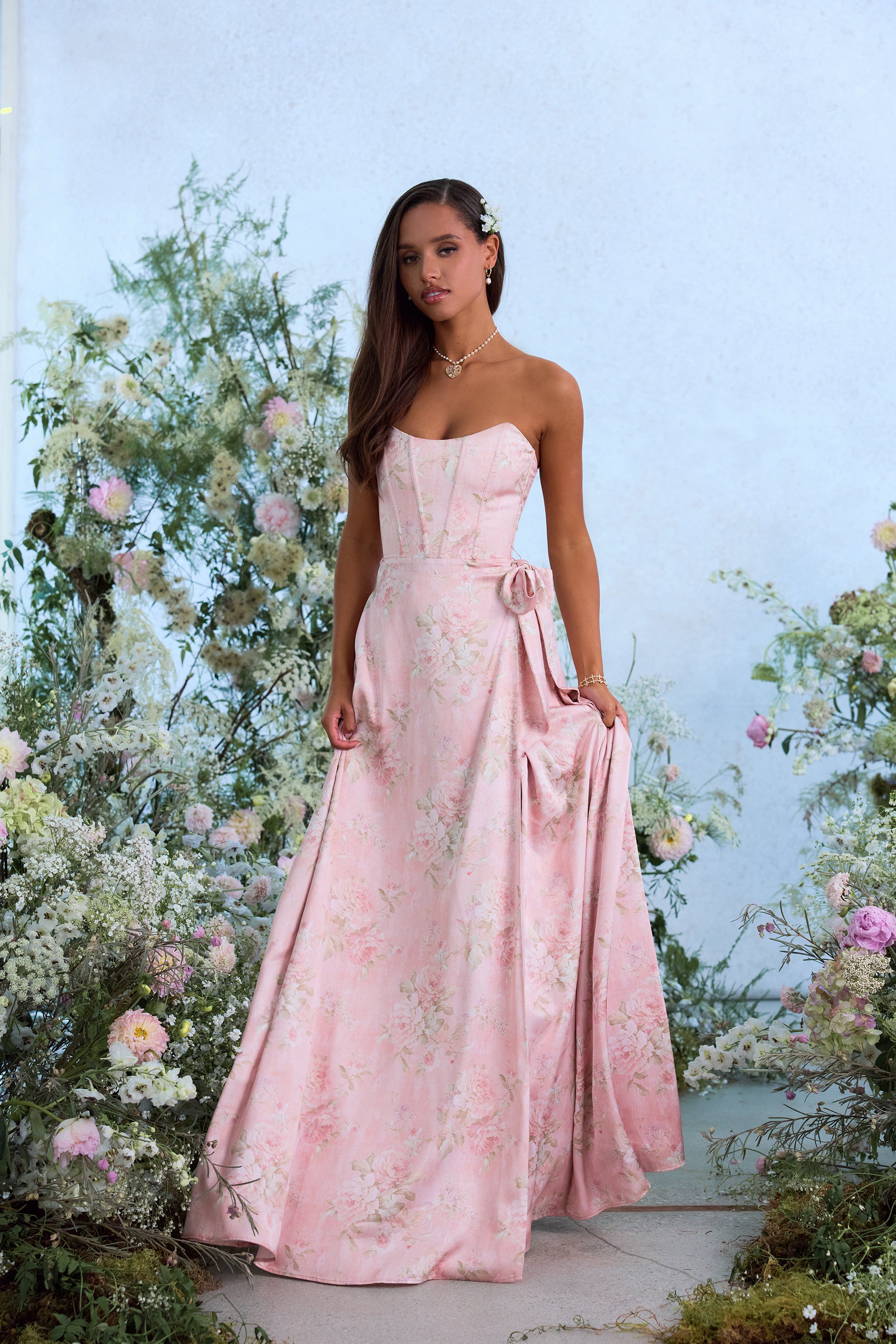 fitted lace wedding dress The Cecilia Dress in Light Pink Tapestry Rose 10 / Light Pink Tapestry Rose fitted lace wedding dress The Cecilia Dress in Light Pink Tapestry Rose 10 / Light Pink Tapestry Rose