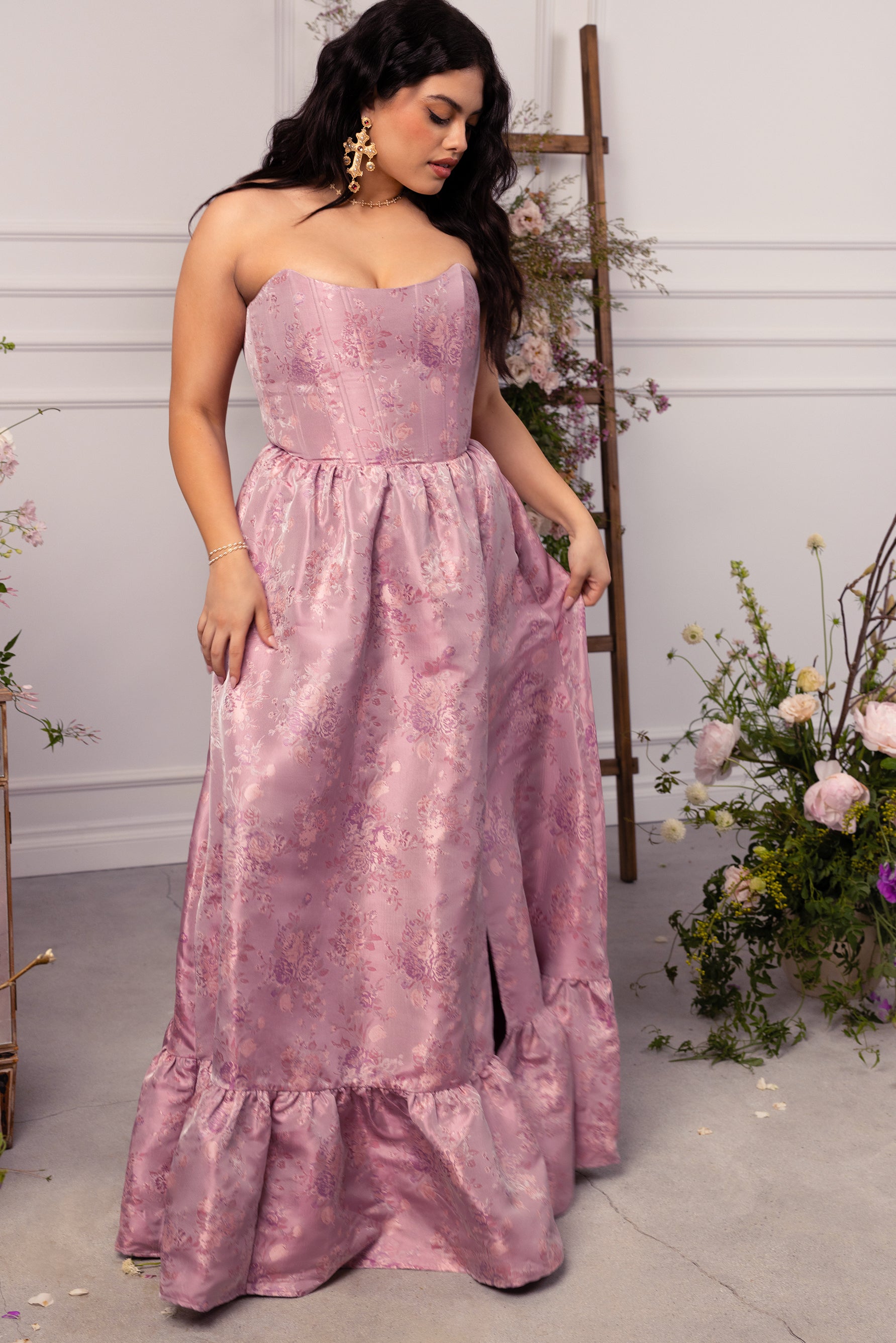 The Charlotte Dress in Orchid Haze Windsor – V. Chapman