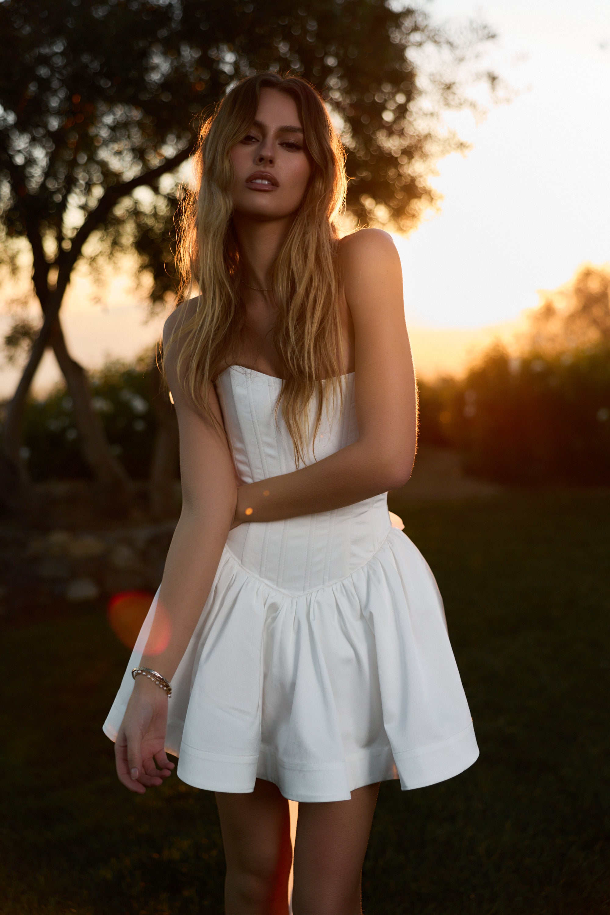 The Callie Dress in White 6 / White The Callie Dress in White 6 / White