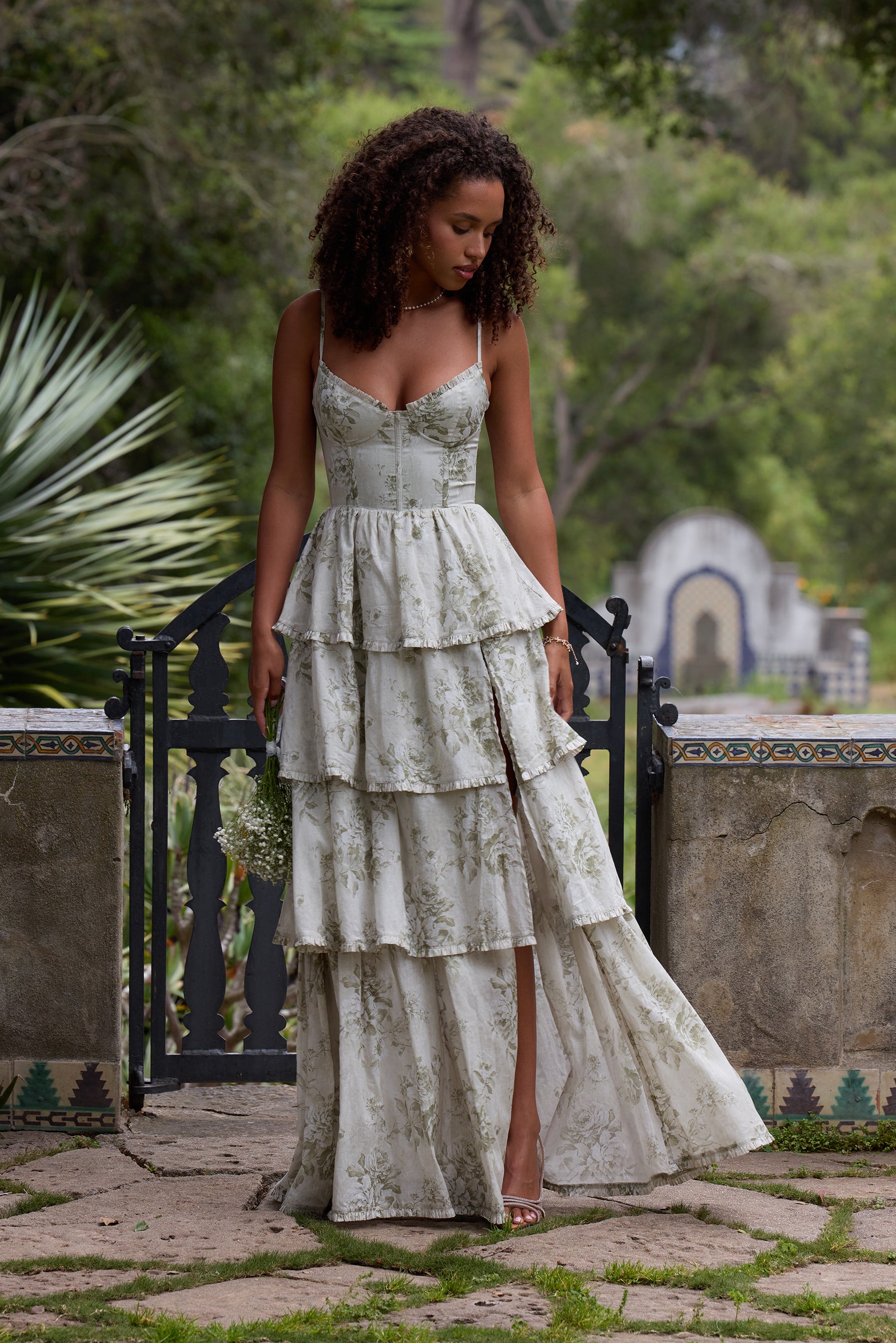 The Caterina Dress in Sage Tapestry 20 / Sage Tapestry