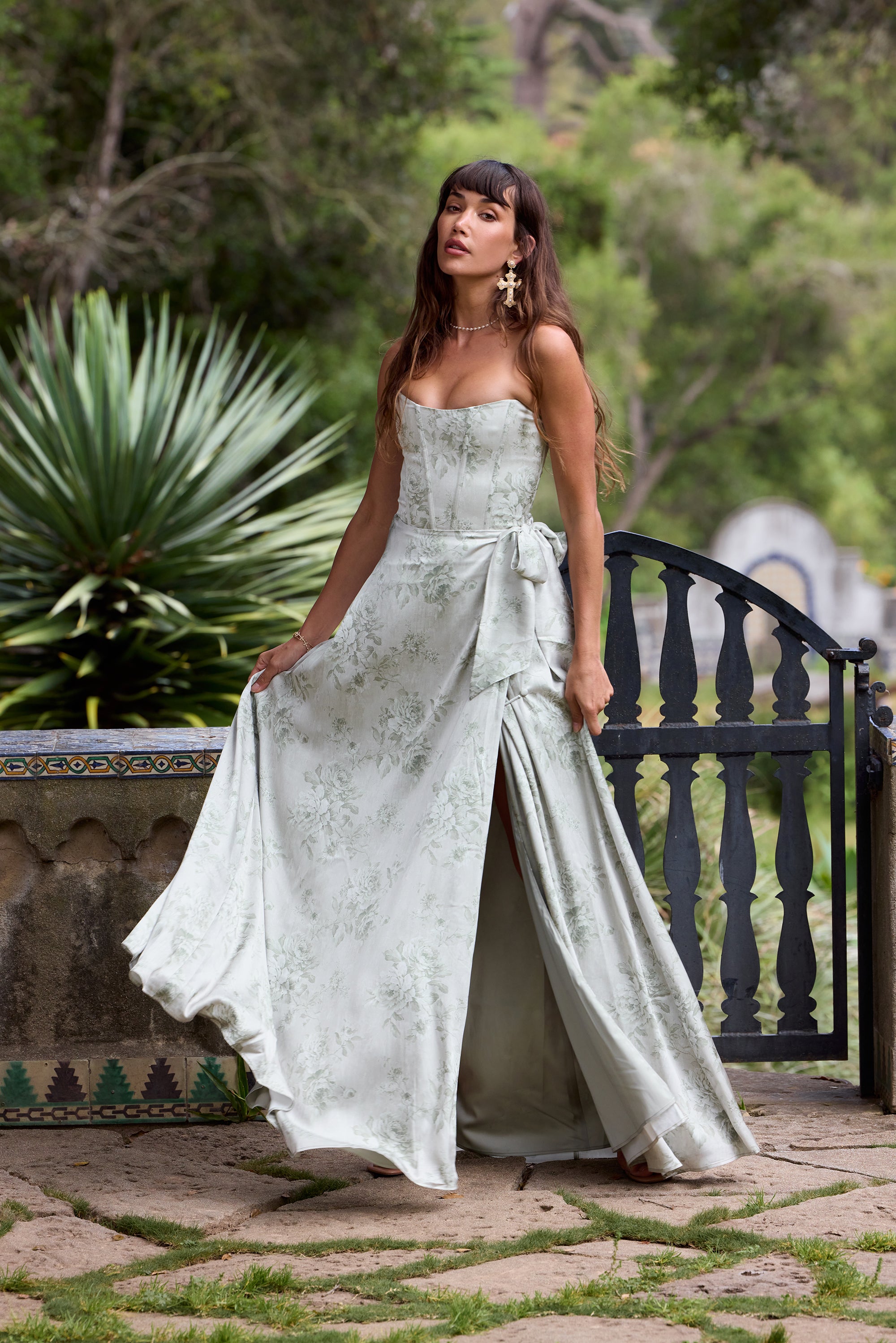 The Cecilia Dress in Sage Tapestry 00 / Sage Tapestry The Cecilia Dress in Sage Tapestry 00 / Sage Tapestry