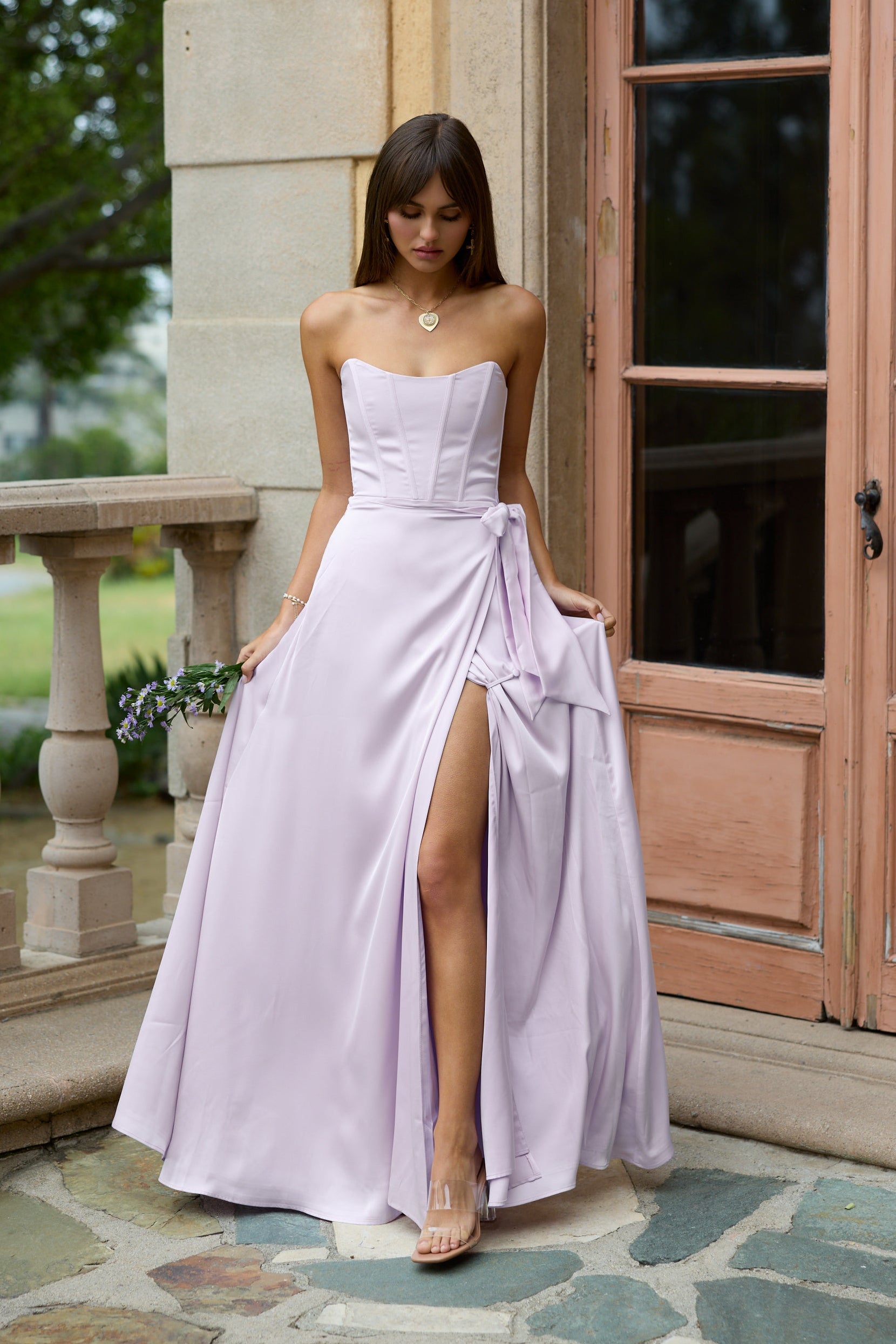 The Cecilia Dress in Lavender Fog 0 / Lavender Fog The Cecilia Dress in Lavender Fog 0 / Lavender Fog