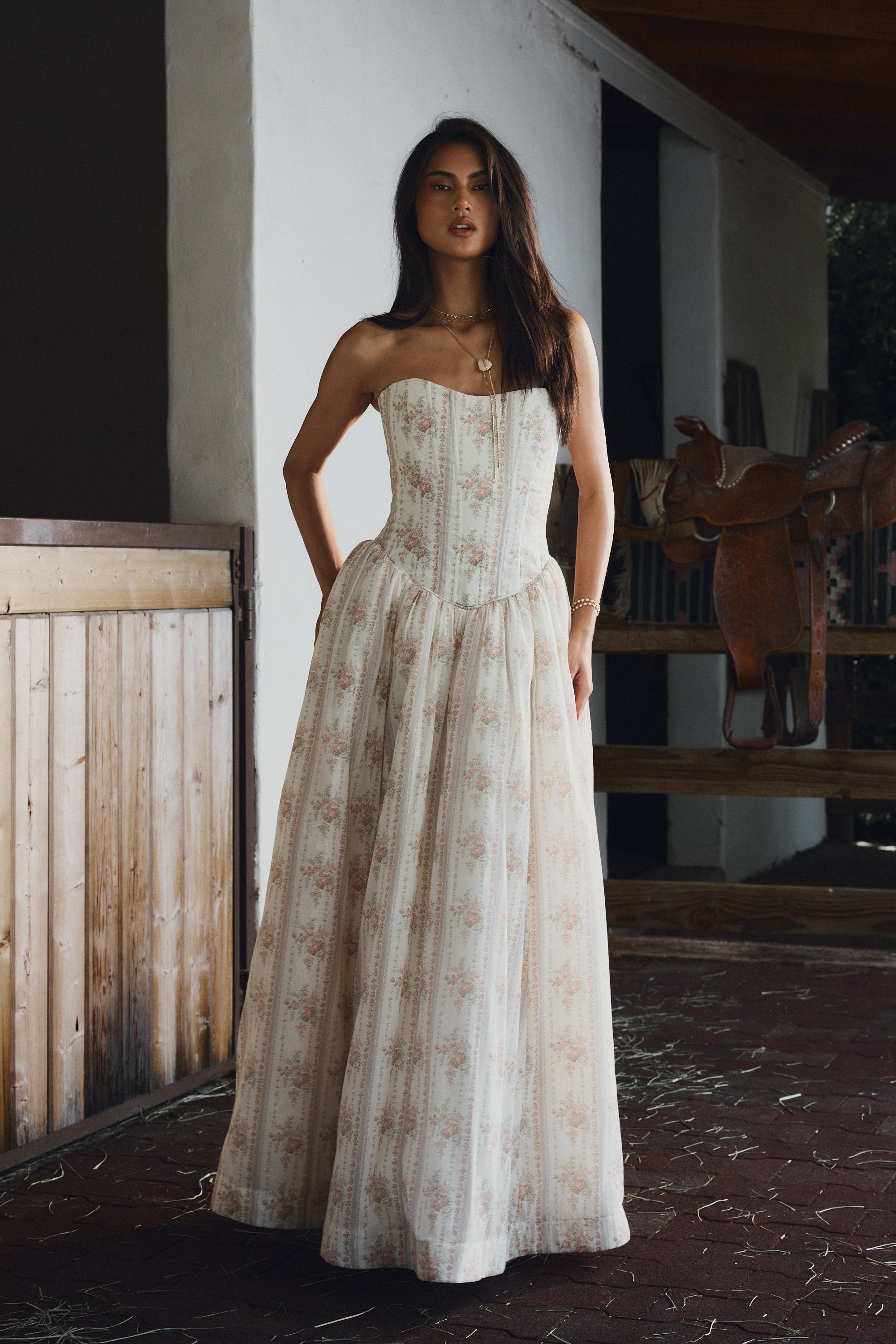 old west corset dresses Victorian Elegance Lace Corset Dress -Vintage Aesthetic Outfit Cream / M