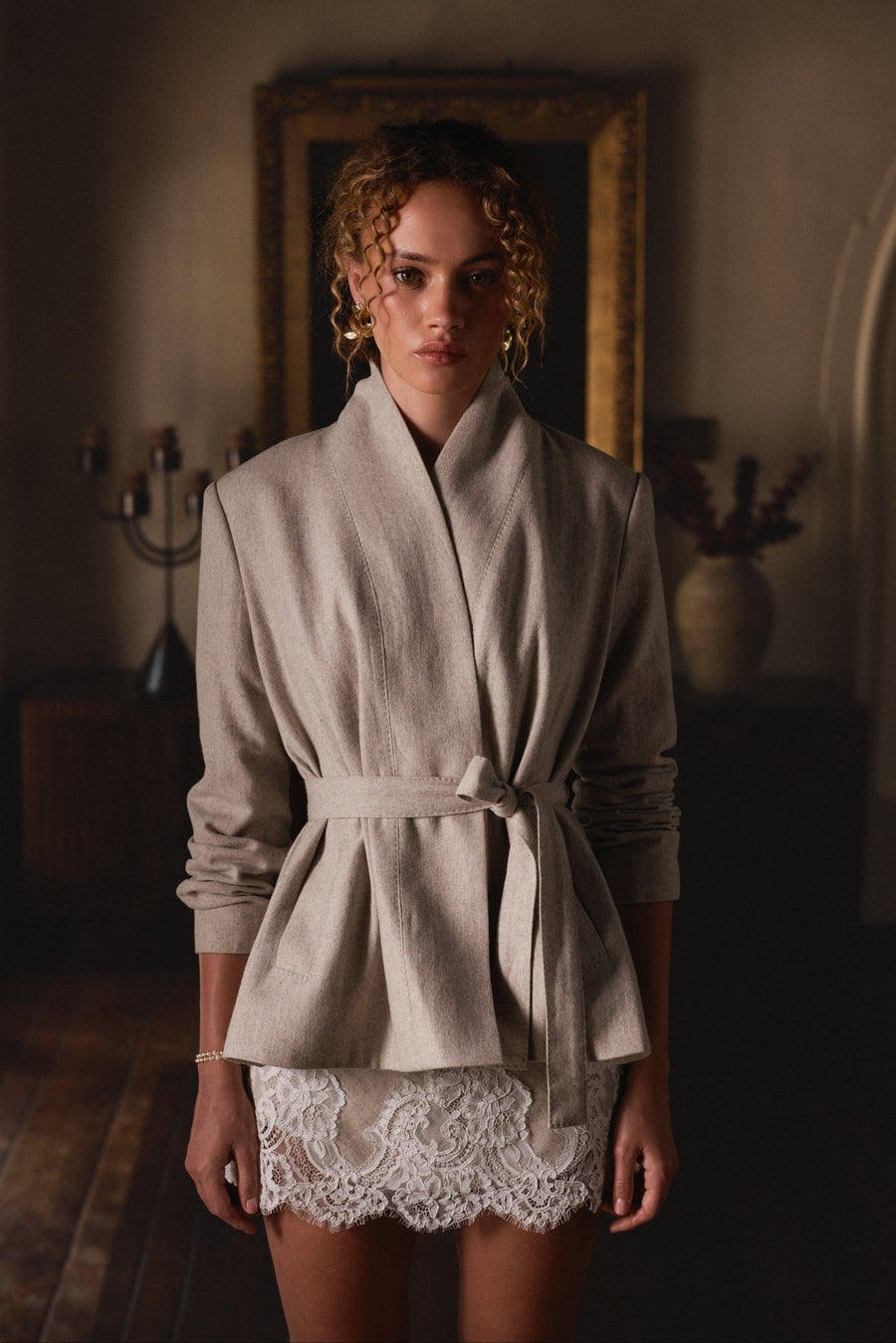 The Julian Jacket in Light Grey Wool - PRE-ORDER