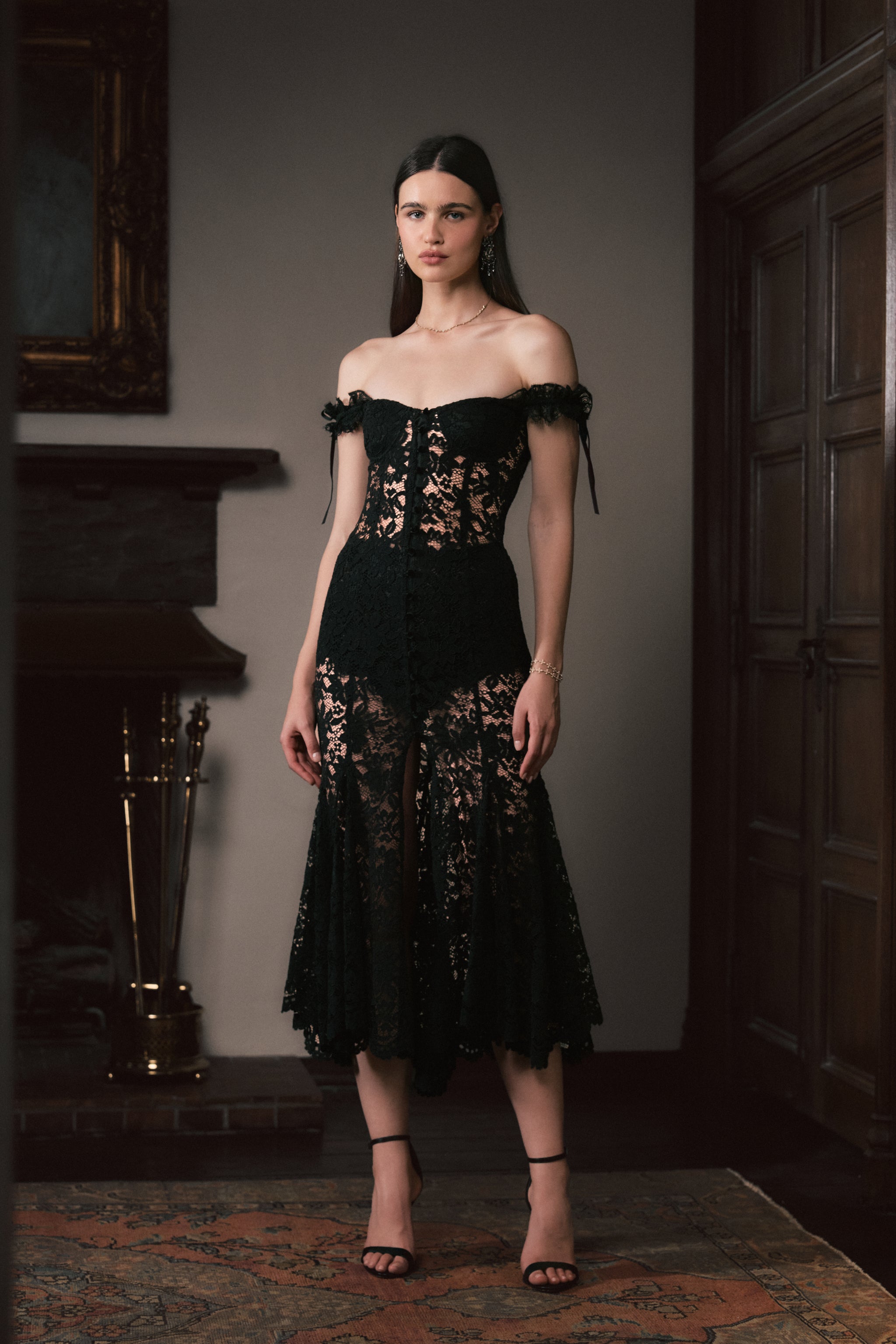 The Eclipse Dress in Black Lace – V. Chapman