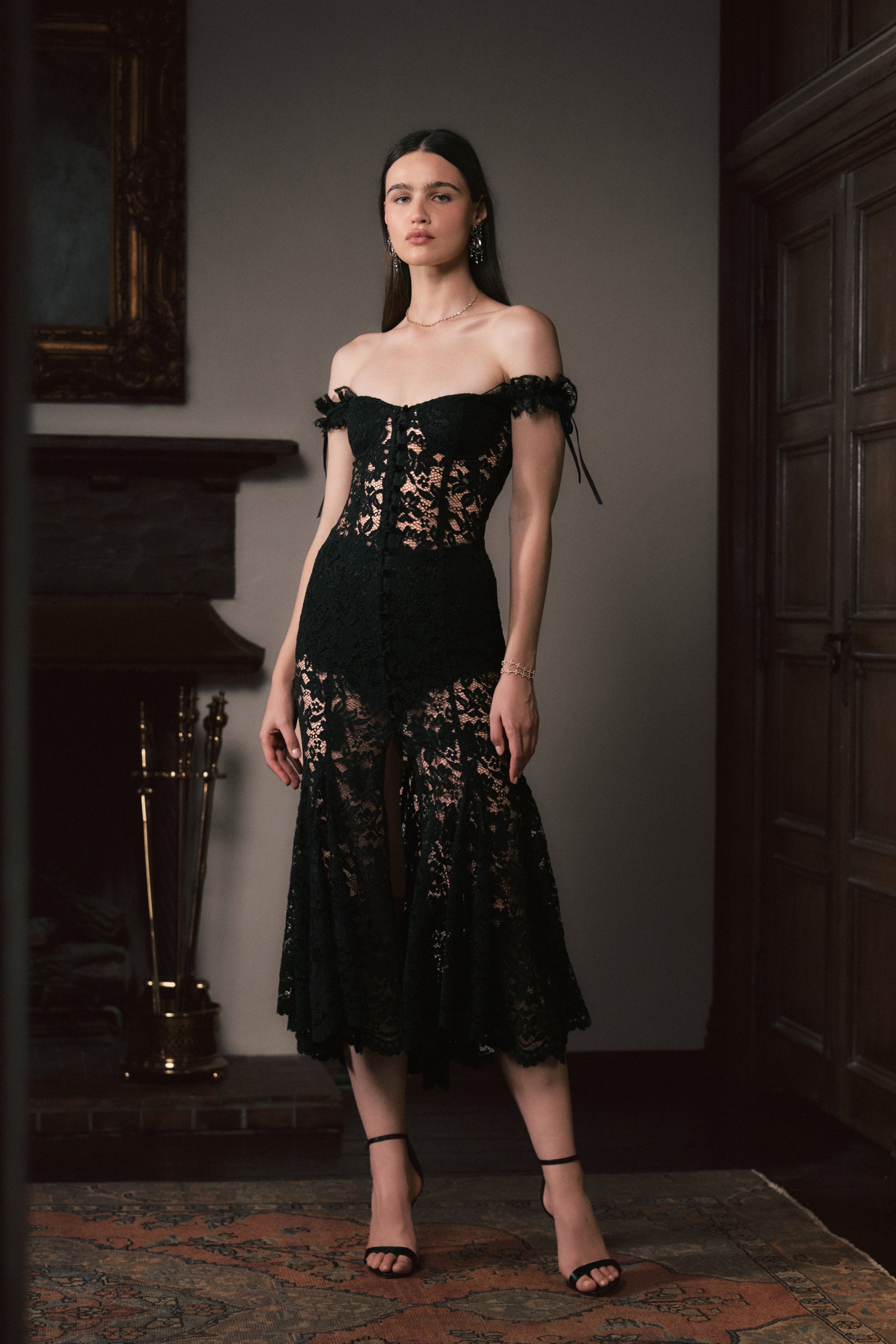 The Eclipse Dress in Black Lace – V. Chapman