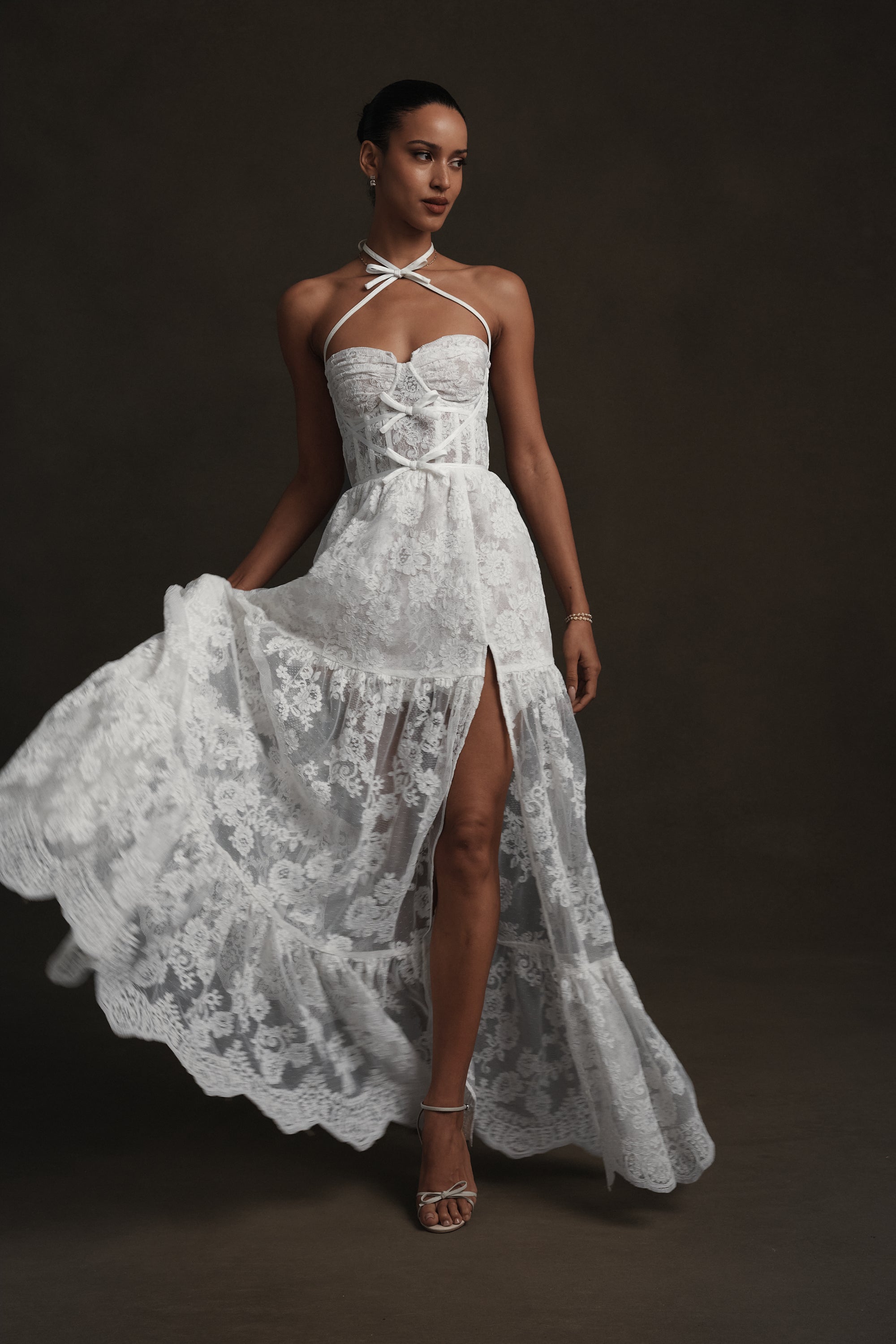 chantilly lace dress designs Mrs. Ctia Domingos shines in a stunning Chantilly lace gown, delicately finished with hand-applied pearls that add the perfect touch of elegance. A design created to celebrate femininity, refinement, and unforgettable moments