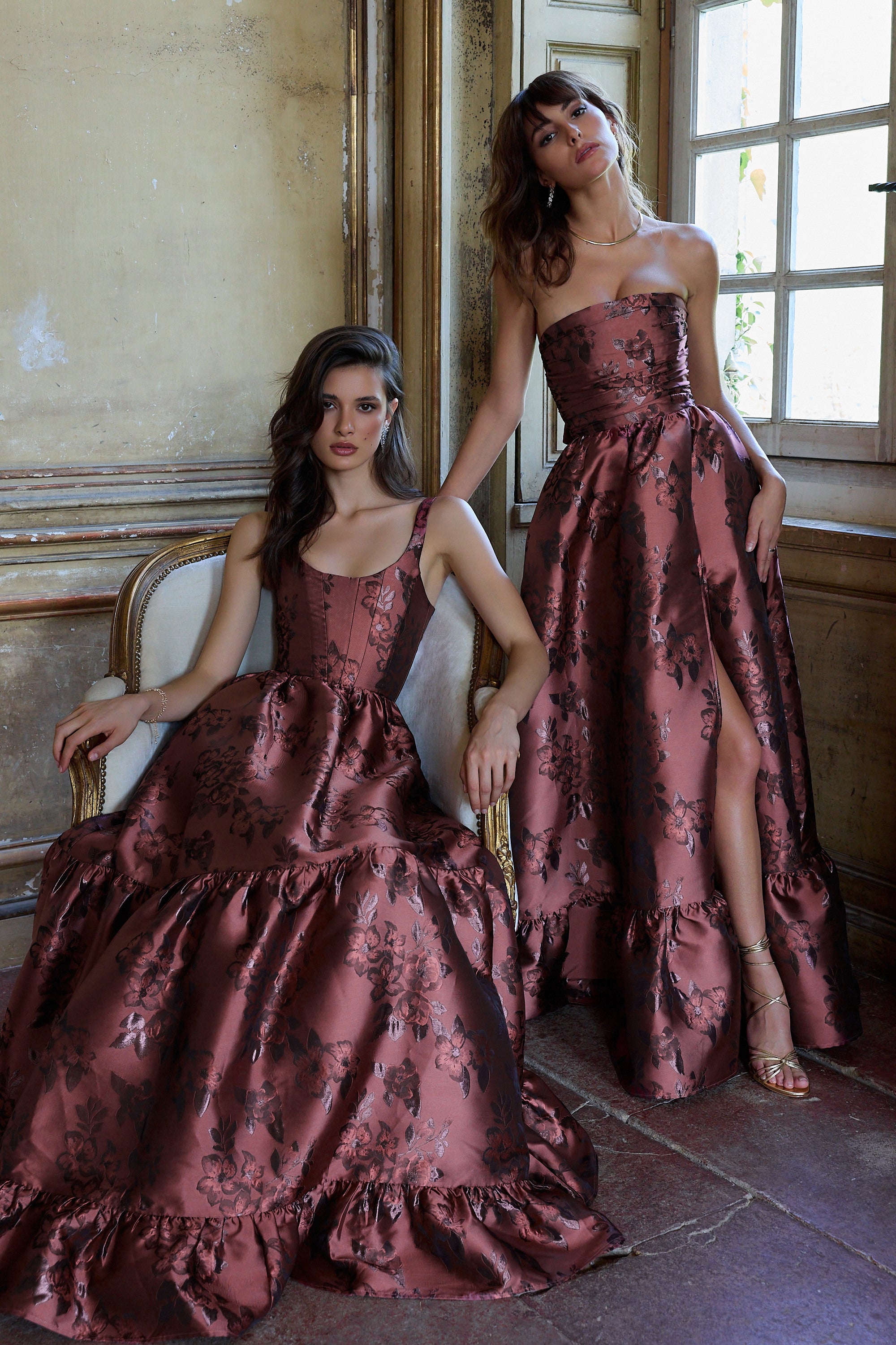 The Avery Dress in Deco Rose Baroque Floral V. Chapman The Avery Dress in Deco Rose Baroque Floral V. Chapman
