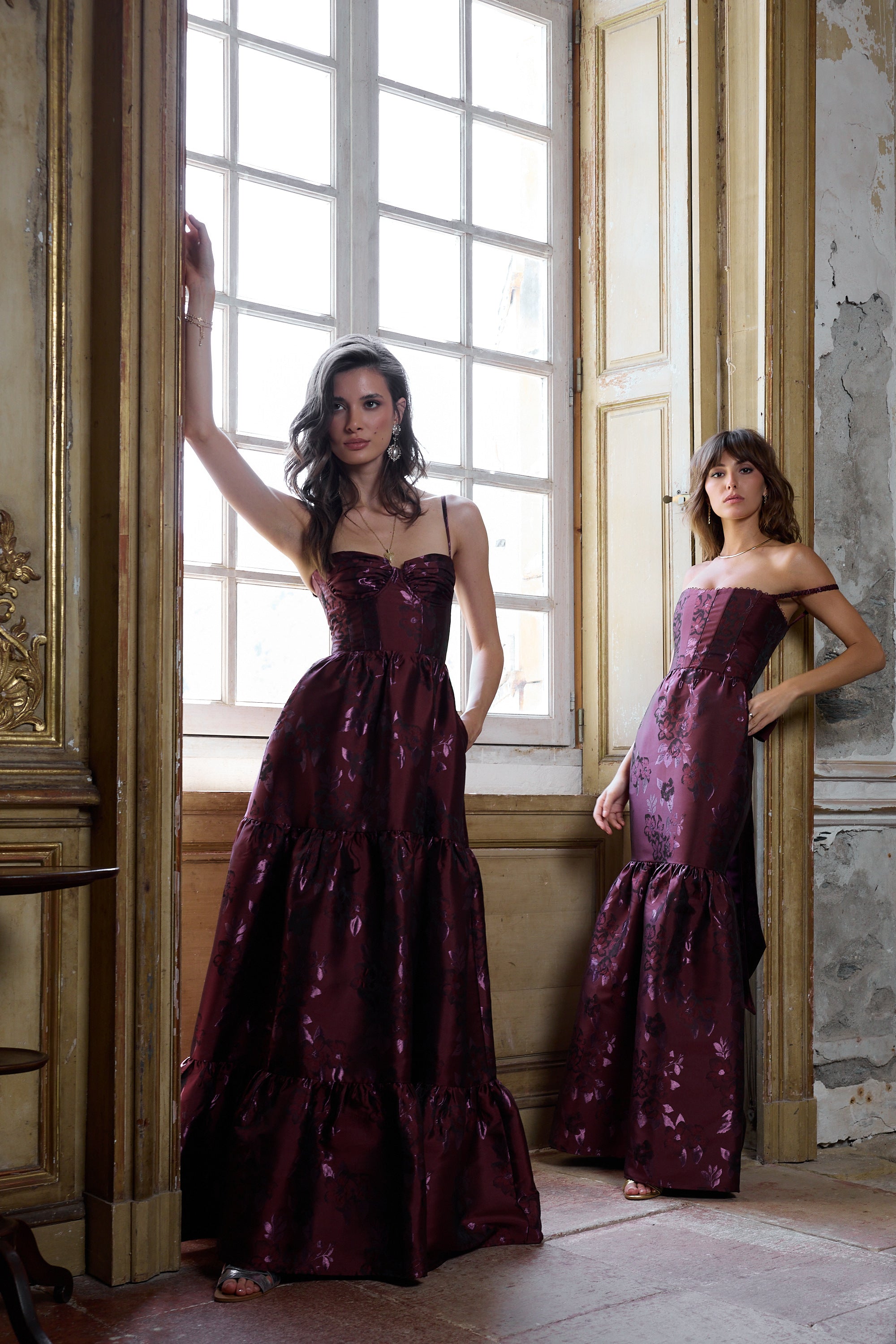 The Lucetta Dress in Plum Baroque Floral 14 / Plum Baroque Floral The Lucetta Dress in Plum Baroque Floral 14 / Plum Baroque Floral