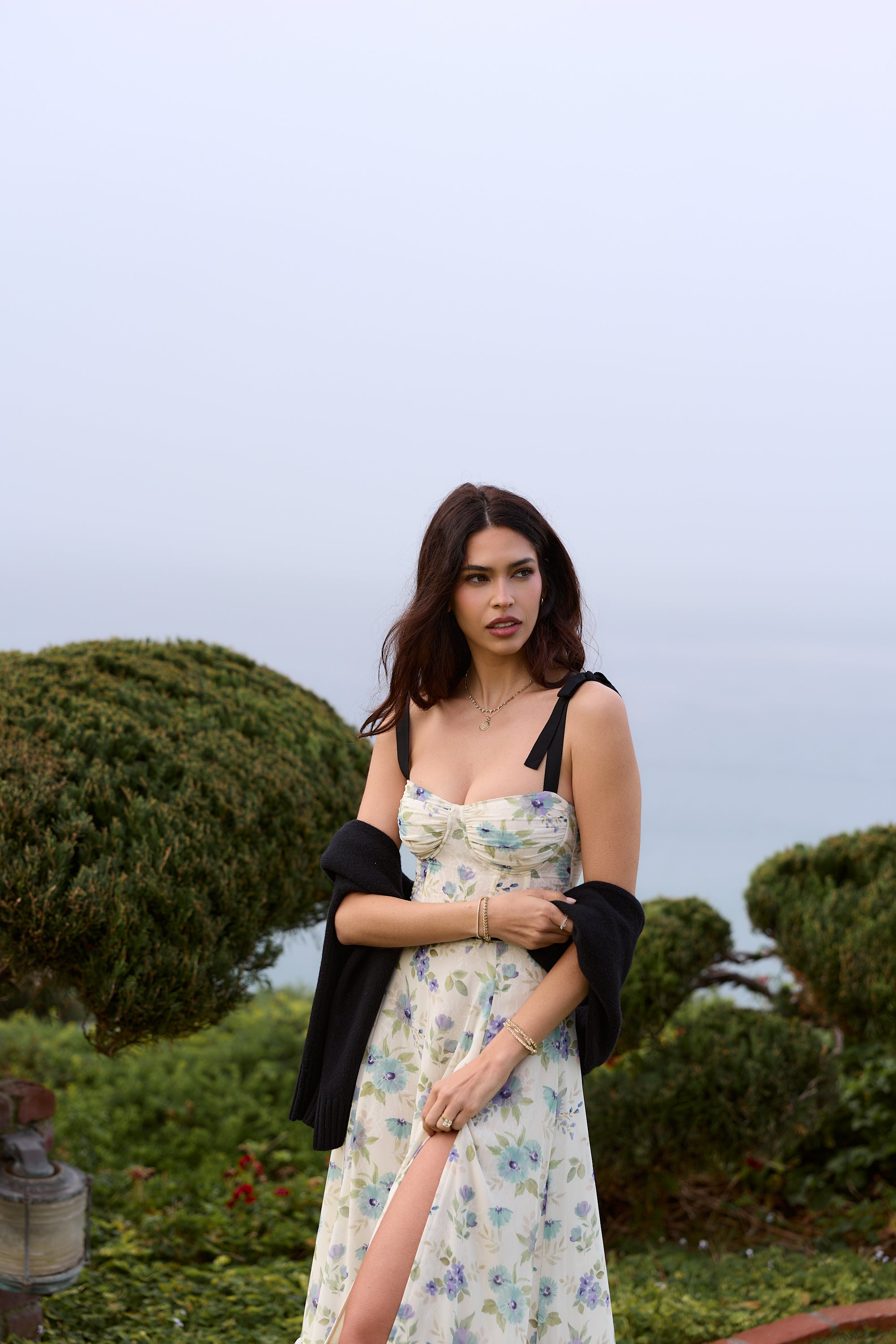 The Hope Dress in Blue Watercolor Floral 4 / Blue Watercolor Floral The Hope Dress in Blue Watercolor Floral 4 / Blue Watercolor Floral