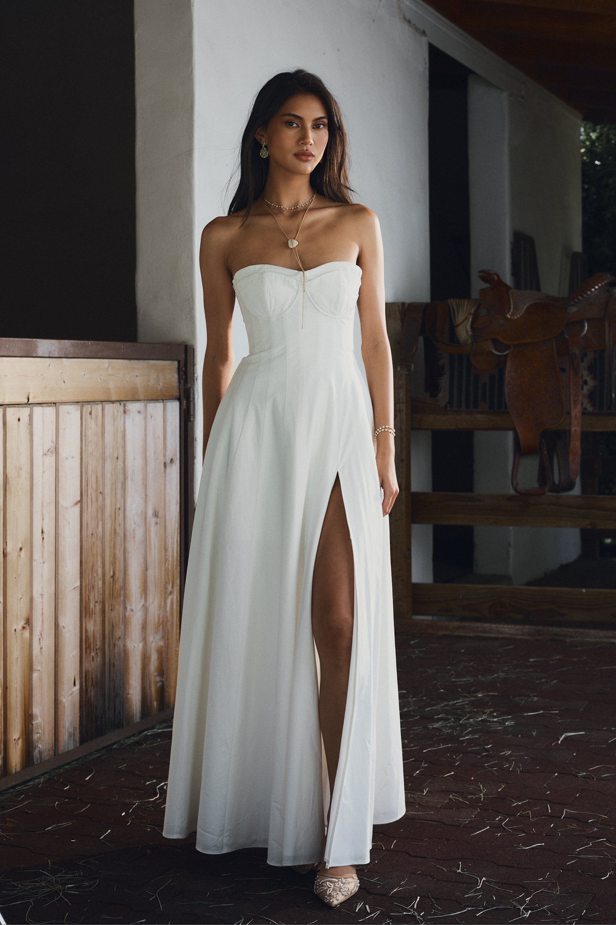 The Harper Dress in White