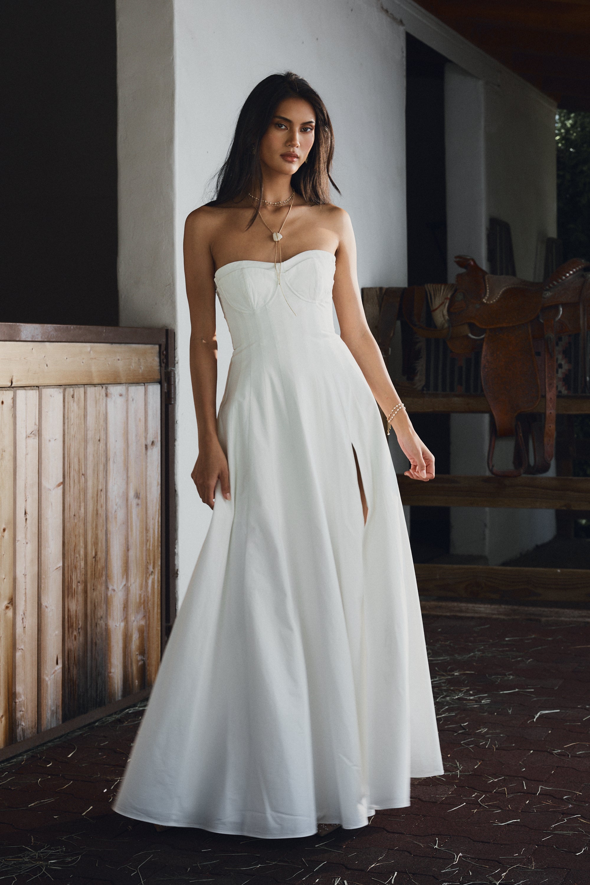 The Harper Dress in White