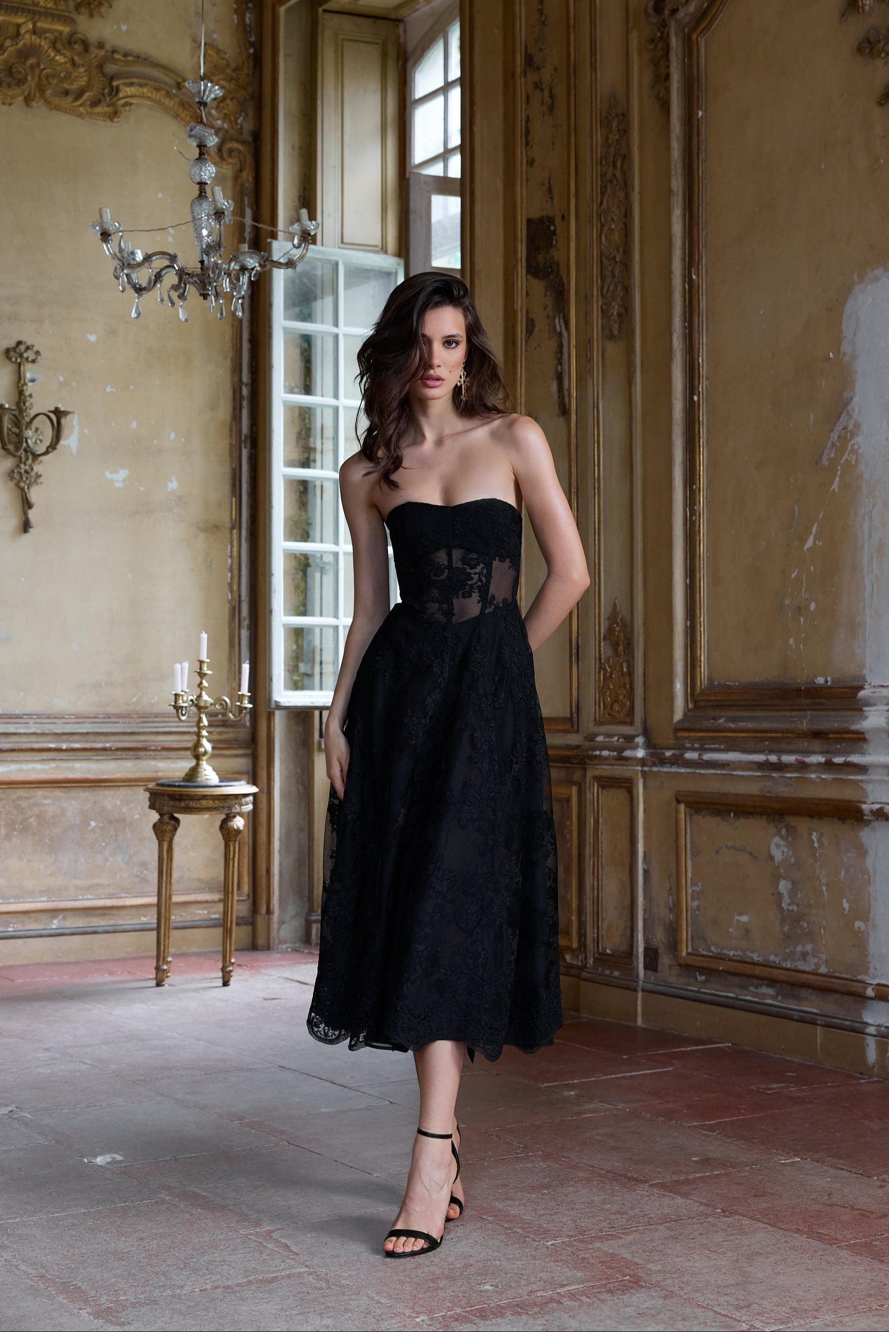 The Hazel Dress in Black Chantilly Lace 2 / Black Chantilly Lace The Hazel Dress in Black Chantilly Lace 2 / Black Chantilly Lace
