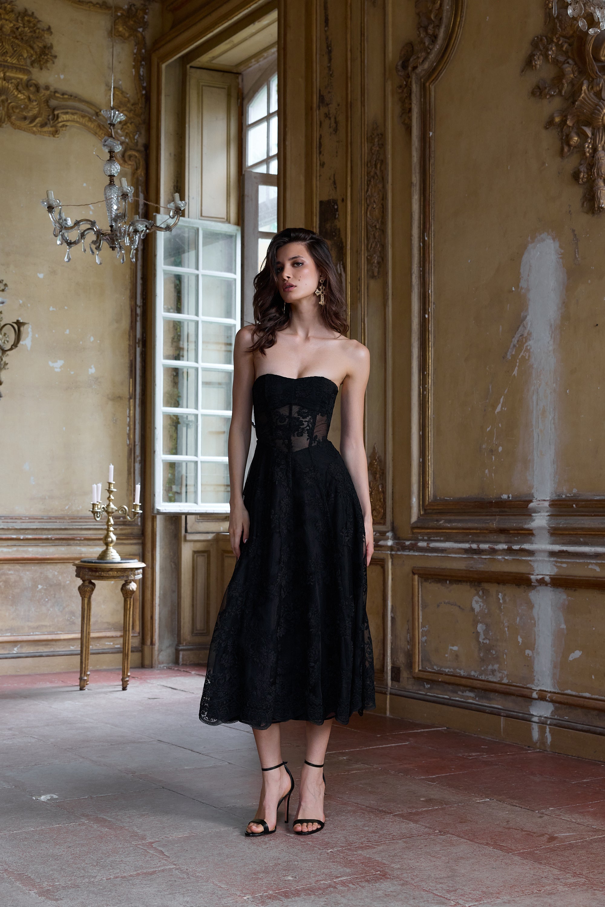The Hazel Dress in Black Chantilly Lace 2 / Black Chantilly Lace