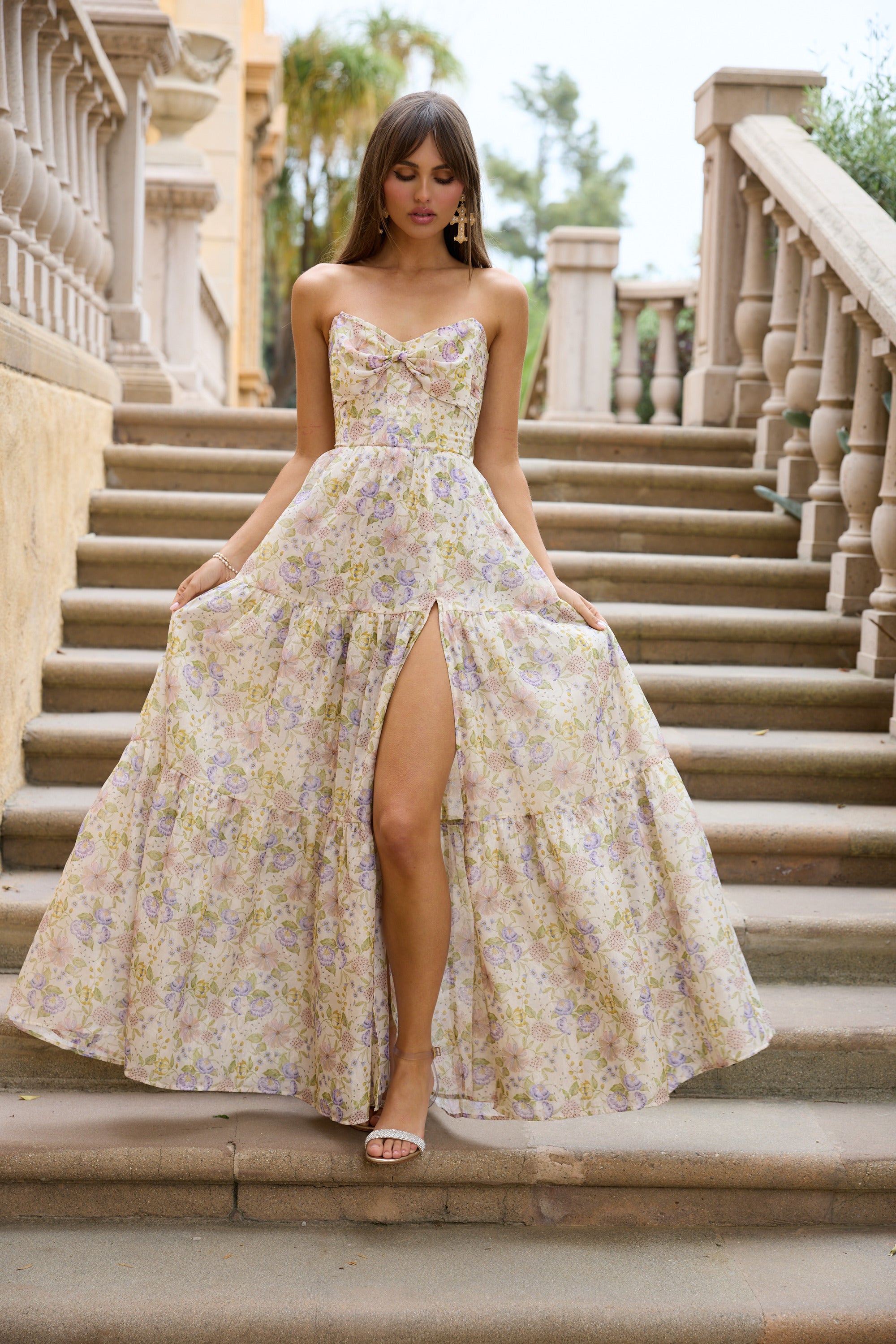 Floral Corset Wedding Guest Dress - The Isabel Dress in Cordoba Print 4 / Cordoba Print Floral Corset Wedding Guest Dress - The Isabel Dress in Cordoba Print 4 / Cordoba Print