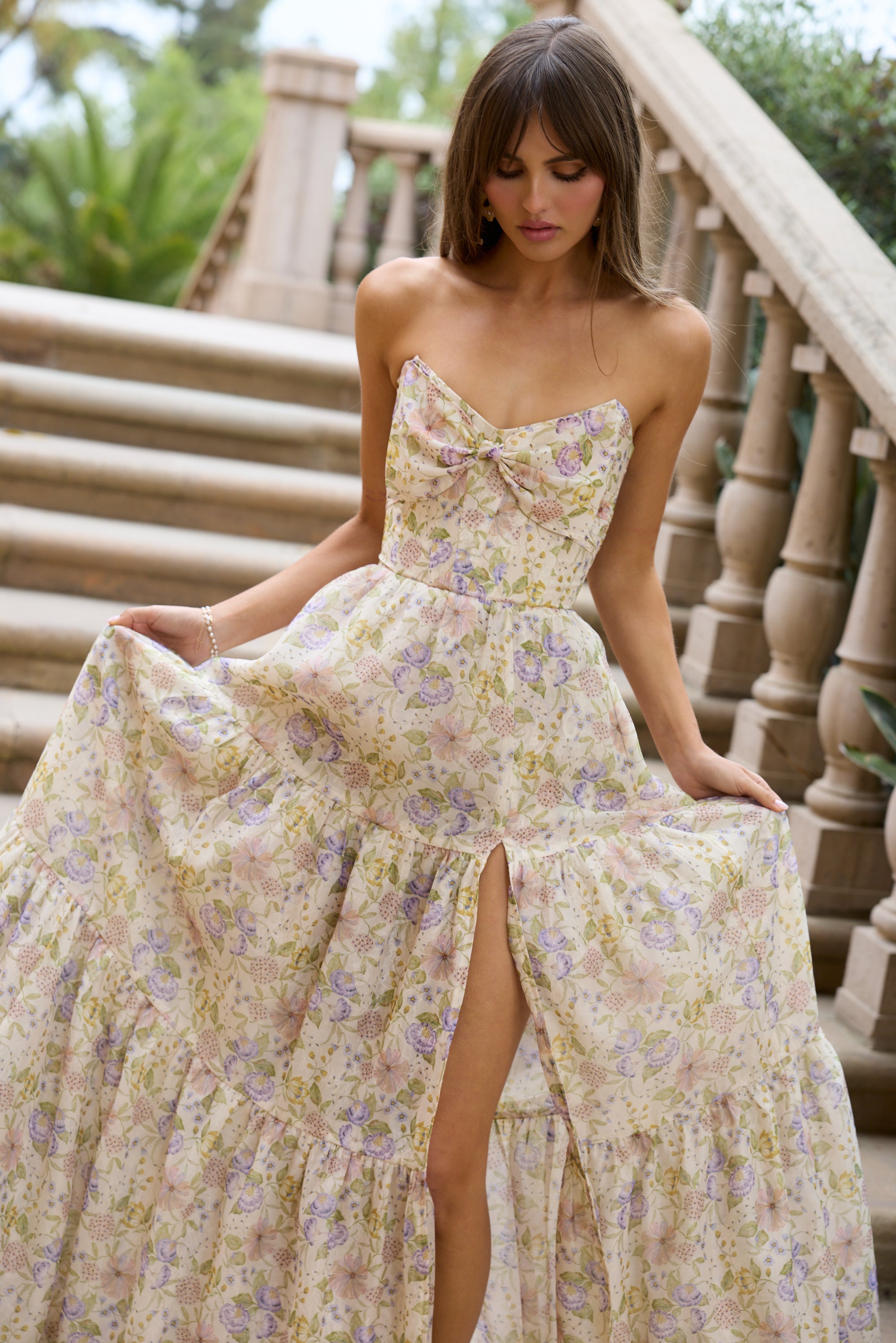 Floral Corset Wedding Guest Dress - The Isabel Dress in Cordoba Print 4 / Cordoba Print Floral Corset Wedding Guest Dress - The Isabel Dress in Cordoba Print 4 / Cordoba Print