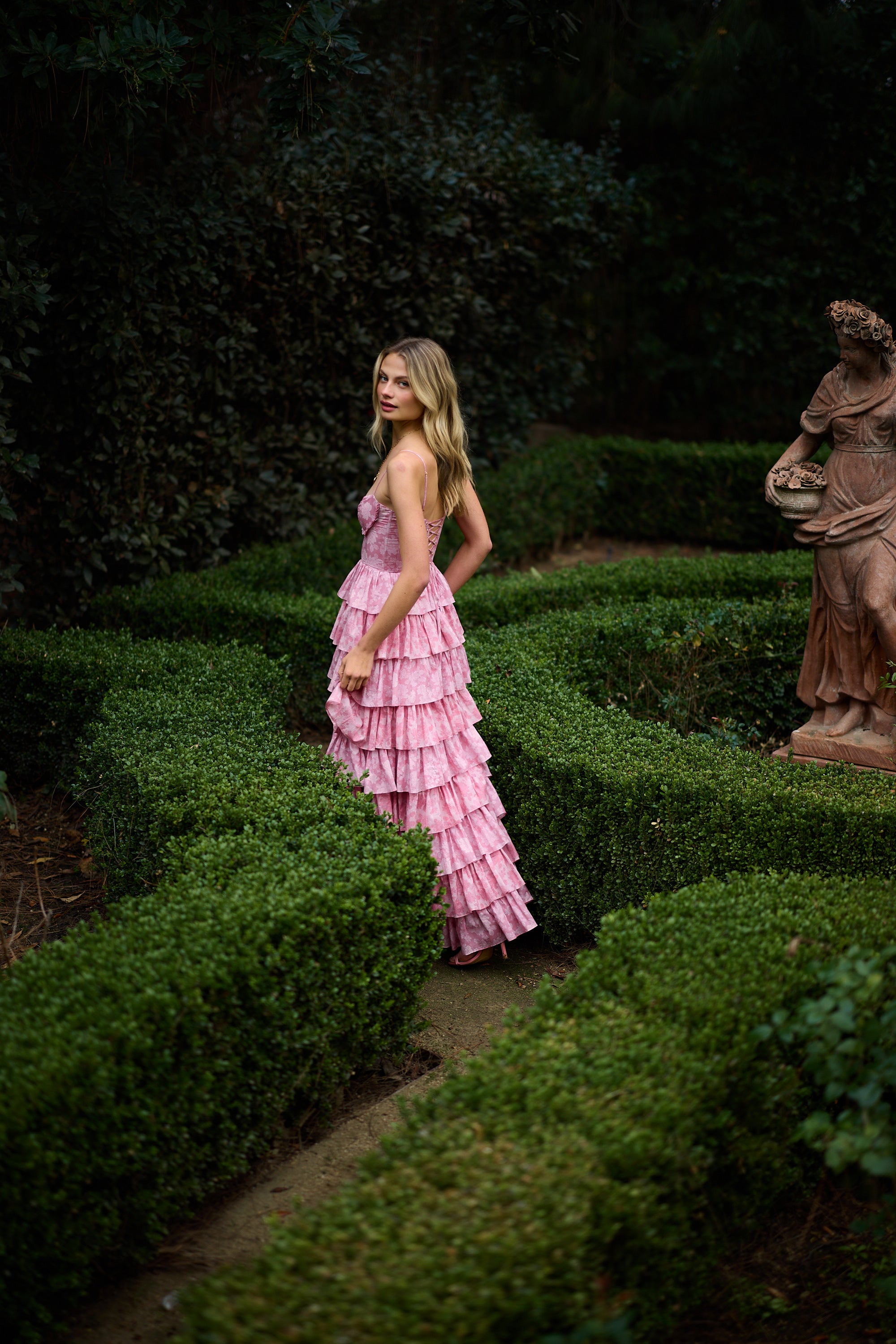 The Josephine Dress in Pink Peony Print – V. Chapman