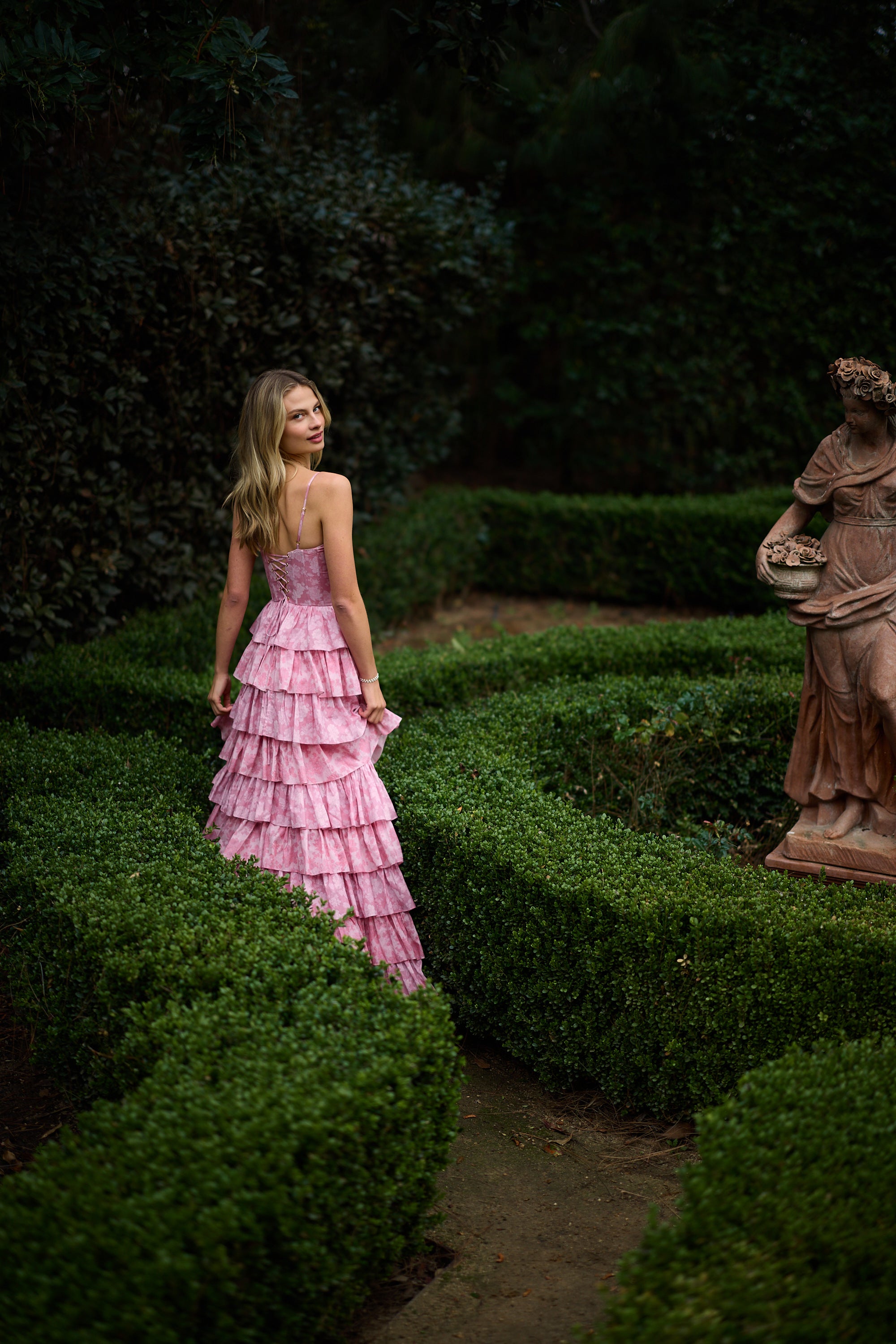 The Josephine Dress in Pink Peony Print – V. Chapman