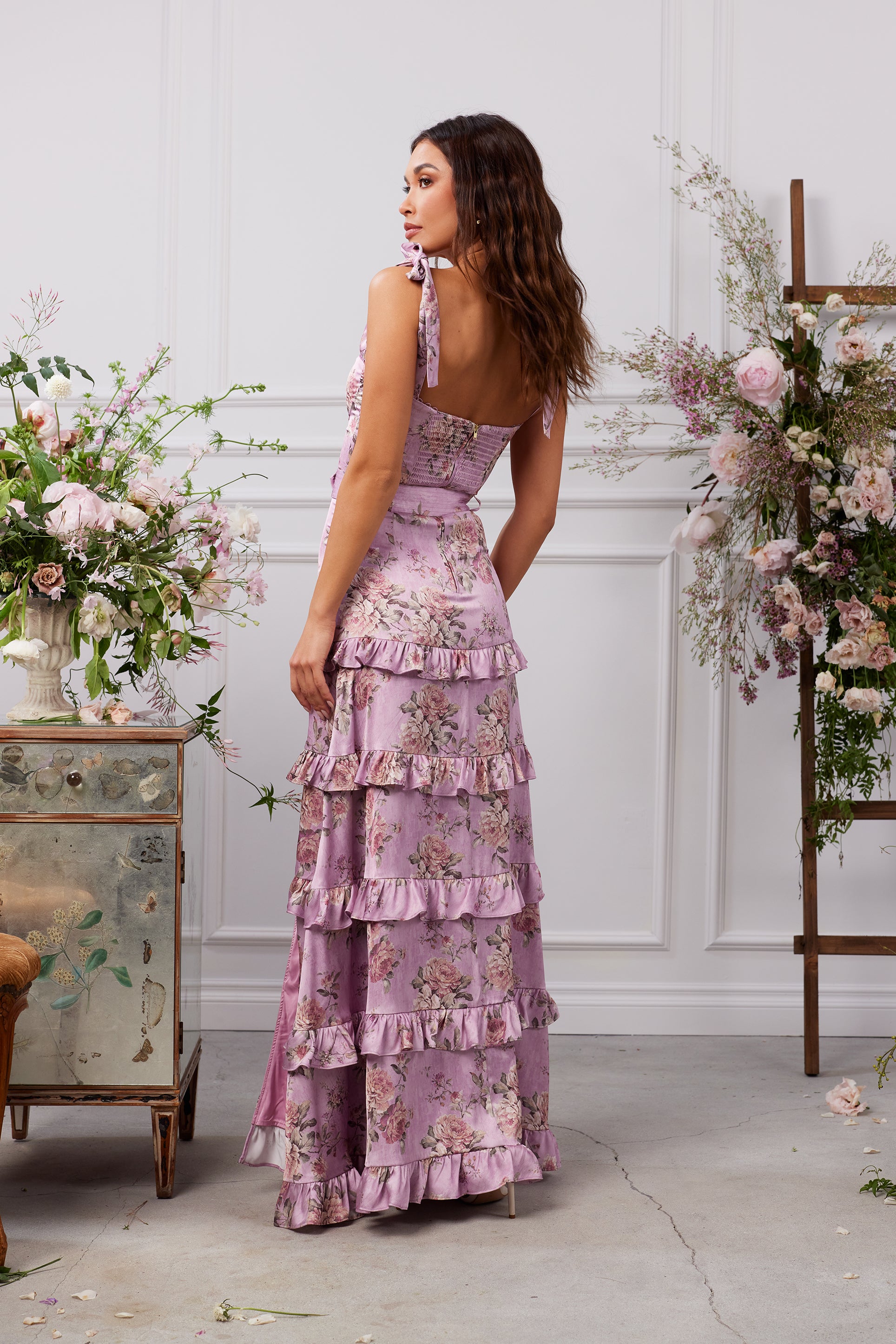 The Lisianthus Dress in Lilac Tapestry Rose 12 / Lilac Tapestry Rose The Lisianthus Dress in Lilac Tapestry Rose 12 / Lilac Tapestry Rose