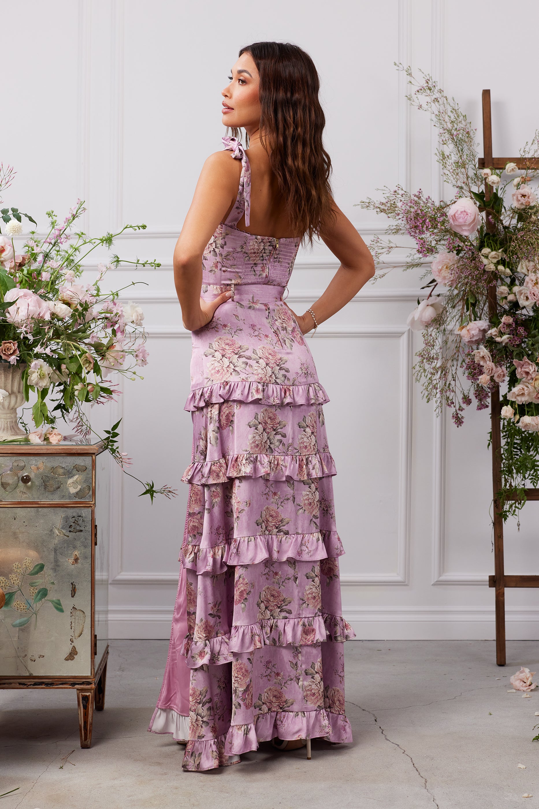 The Lisianthus Dress in Lilac Tapestry Rose 12 / Lilac Tapestry Rose The Lisianthus Dress in Lilac Tapestry Rose 12 / Lilac Tapestry Rose