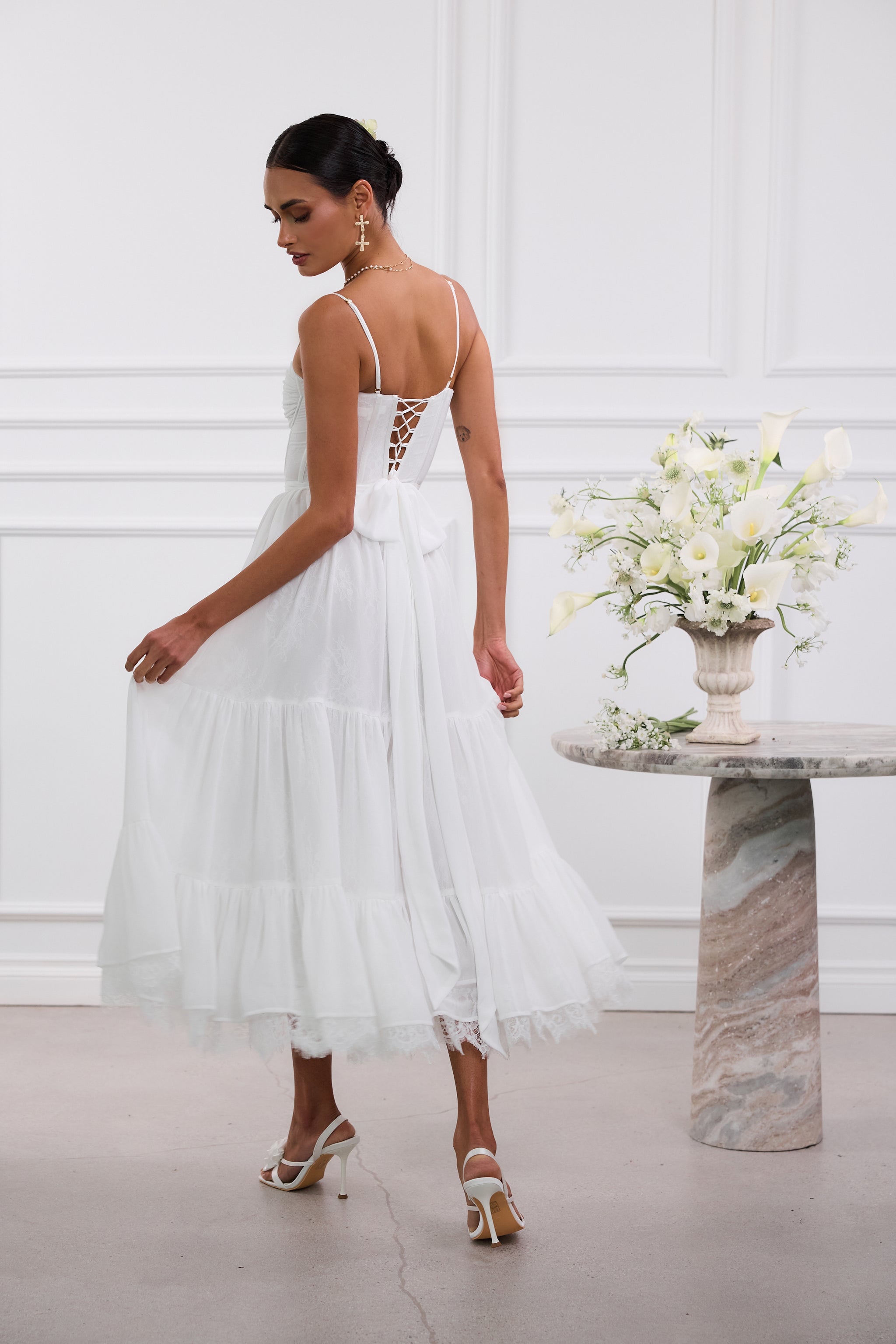 The Lara Dress in White – V. Chapman