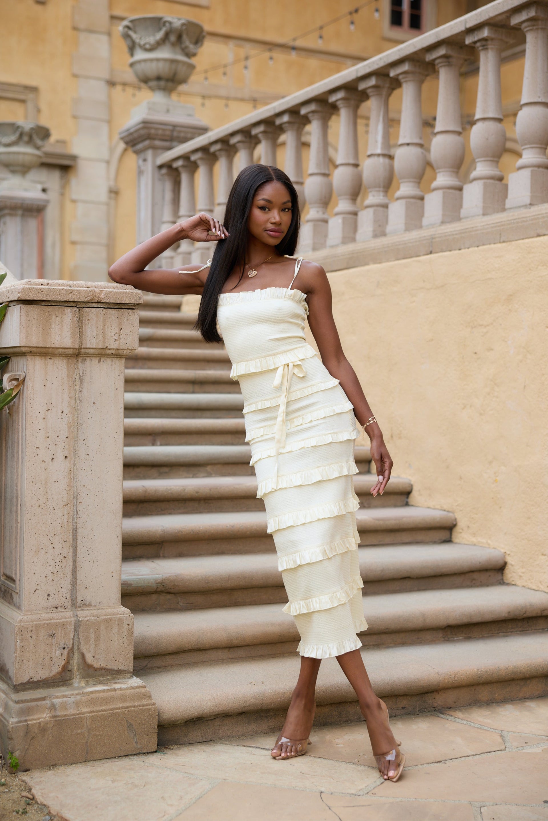 The Lily Dress in Transparent Yellow 00 / Transparent Yellow