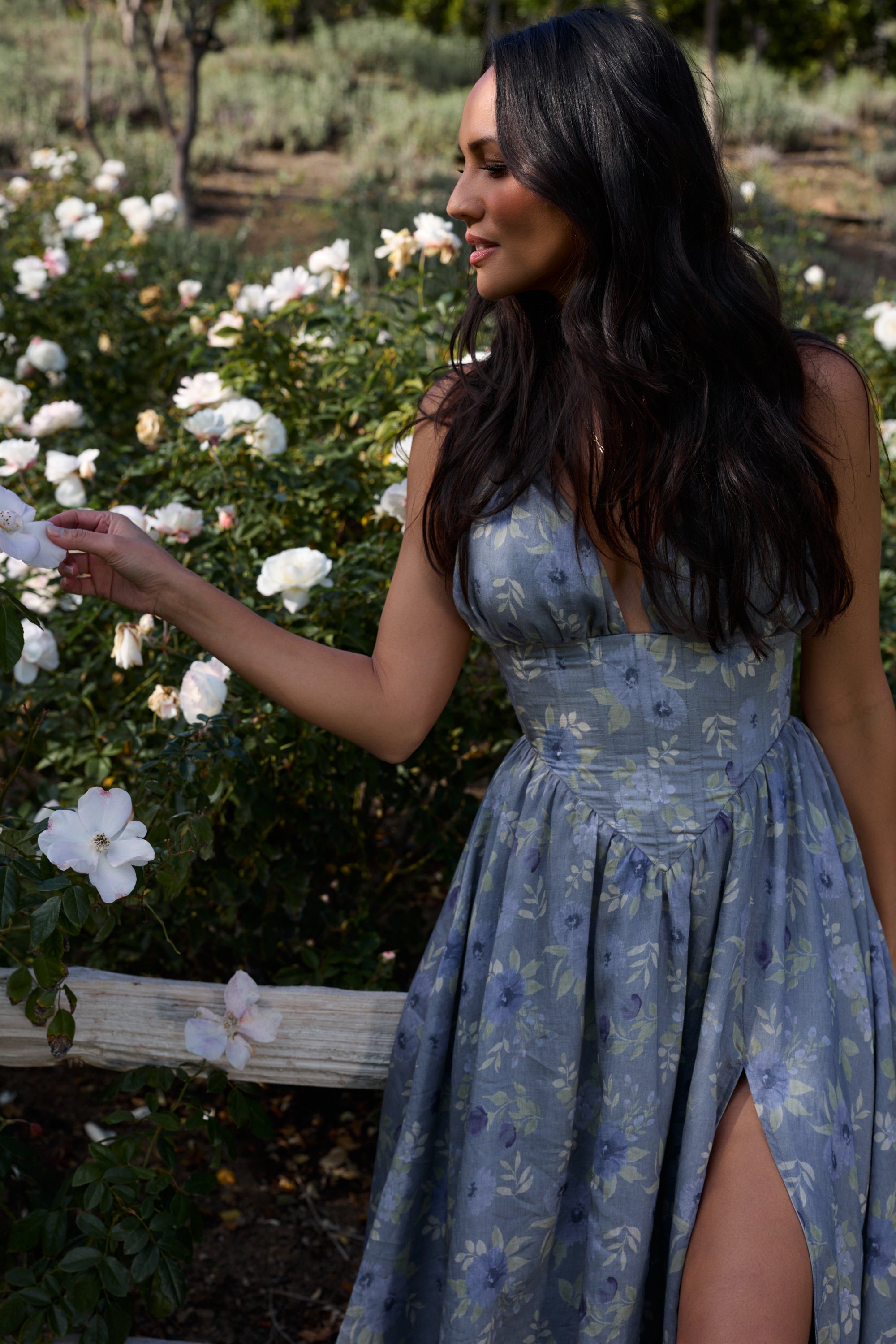 maeve dress The Maeve Dress in Aleutian Blue Floral 6 / Aleutian Blue Watercolor