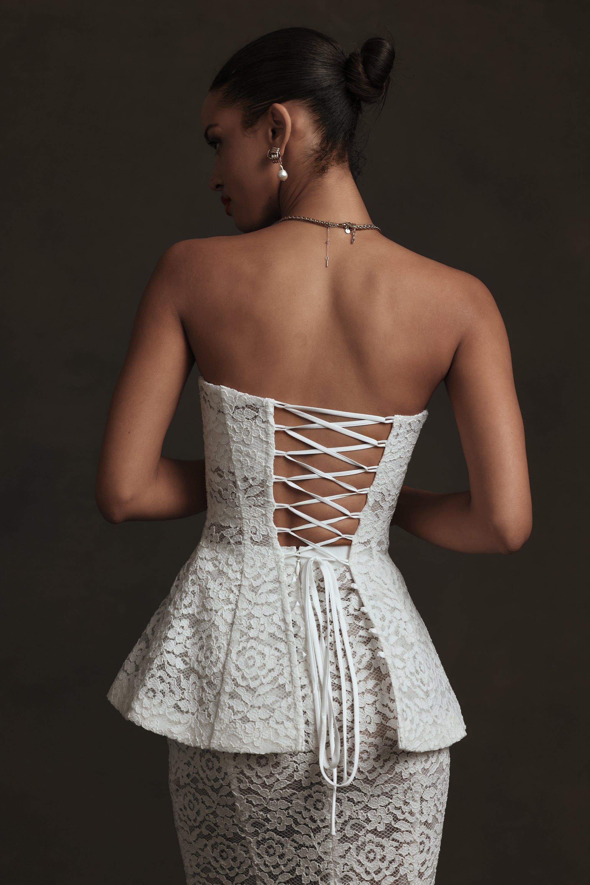 The Rebecca Top in White Rose Lace 4 / White Rose Lace The Rebecca Top in White Rose Lace 4 / White Rose Lace