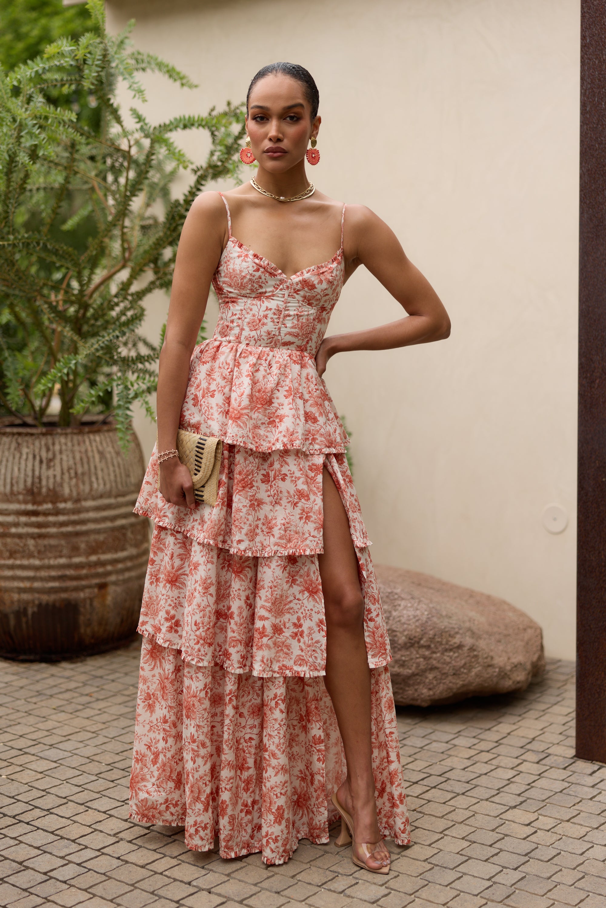 v. chapman cynthia ruffle midi dress V. Chapman Cynthia Ruffle Midi Dress
