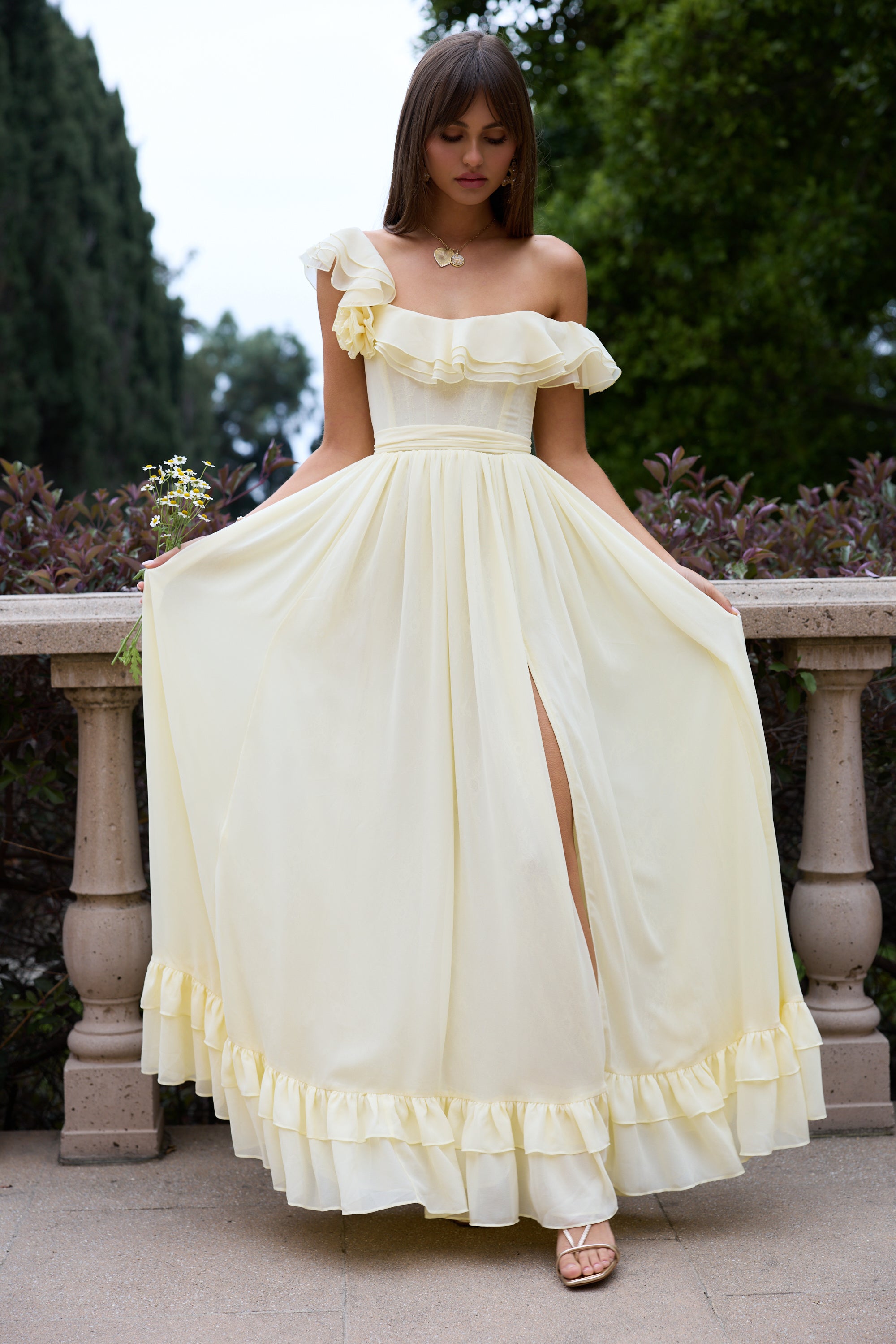 The Rosetta Dress in Transparent Yellow 16 / Transparent Yellow