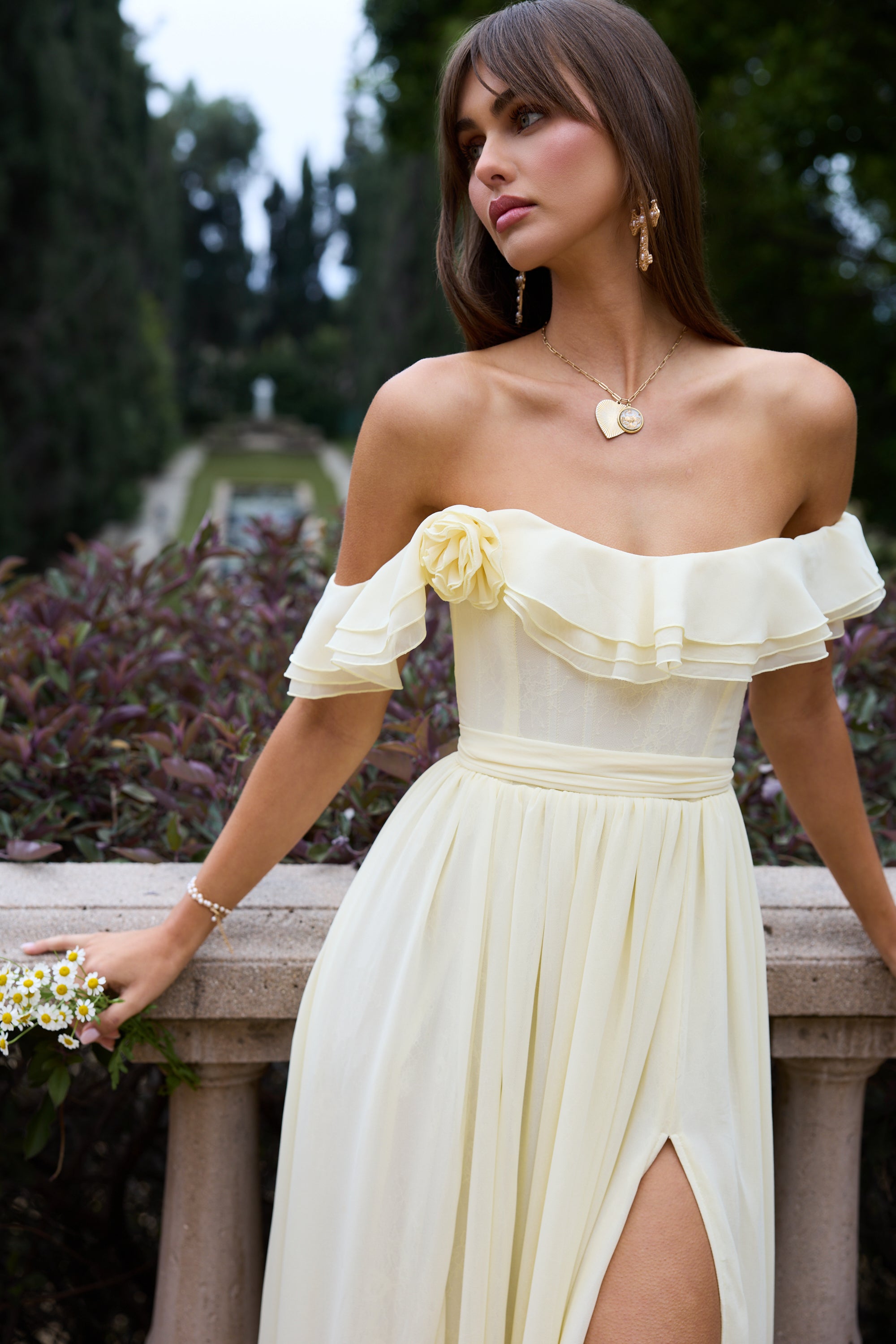The Rosetta Dress in Transparent Yellow 16 / Transparent Yellow The Rosetta Dress in Transparent Yellow 16 / Transparent Yellow