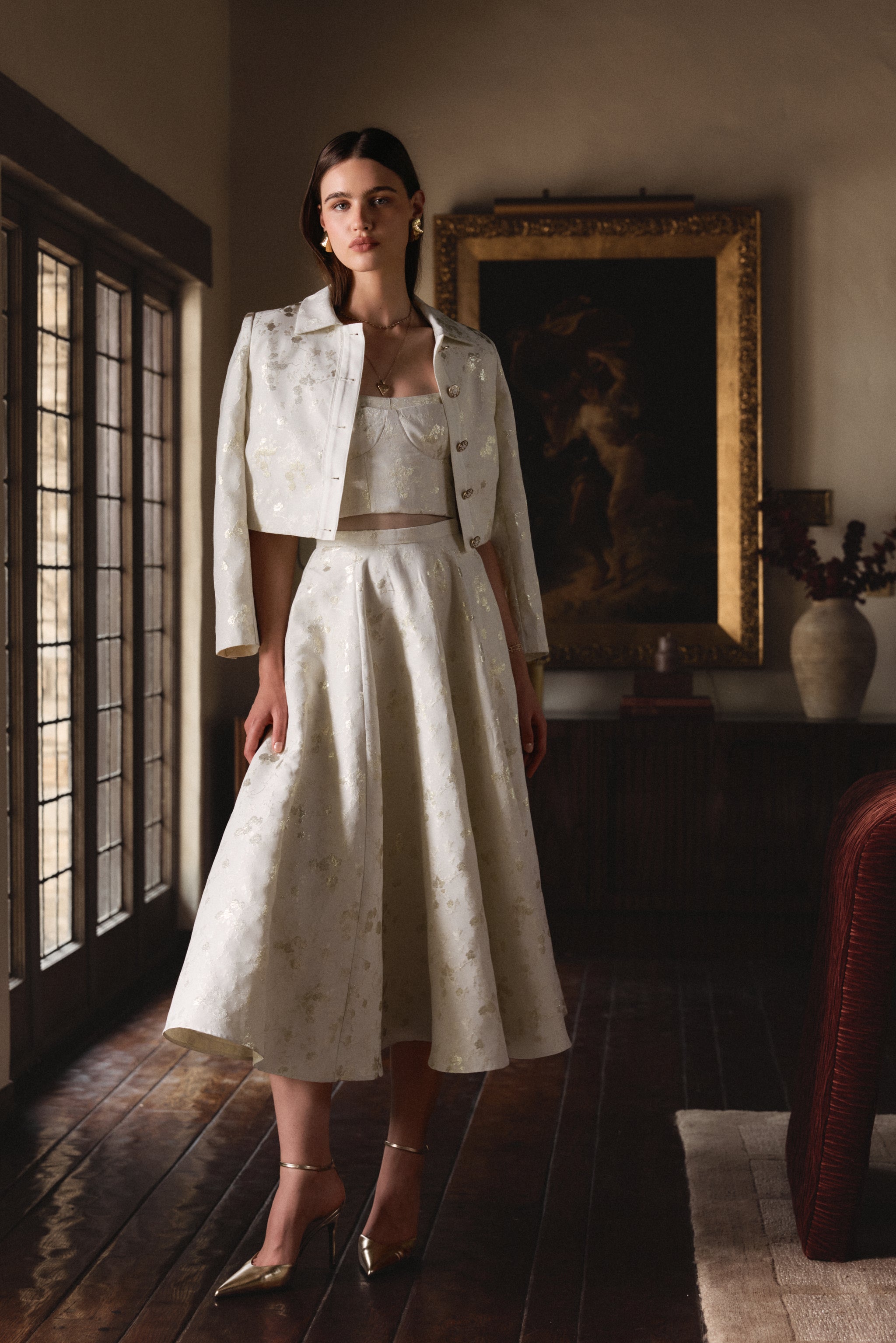 The Archie Jacket in Champagne Cheverny Brocade - PRE-ORDER – V