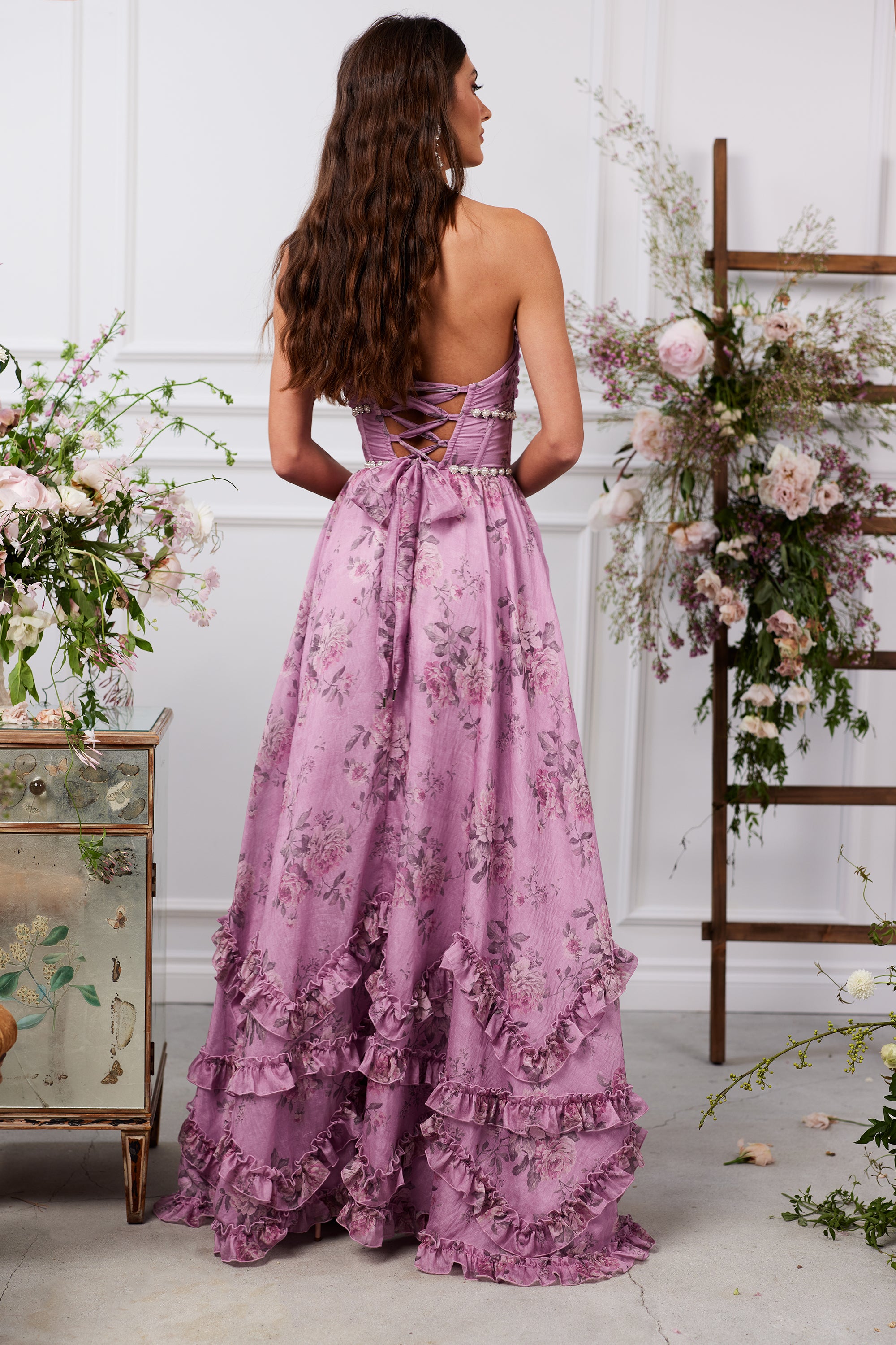 The Scarlette Dress in Lilac Tapestry Rose 20 / Lilac Tapestry Rose The Scarlette Dress in Lilac Tapestry Rose 20 / Lilac Tapestry Rose