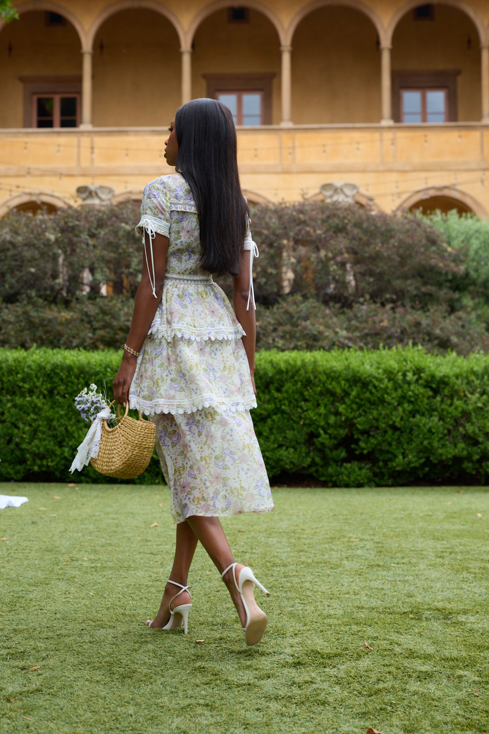 saint tropez dress with lace The Saint-Tropez Dress in Cordoba Print 8 / Cordoba Print
