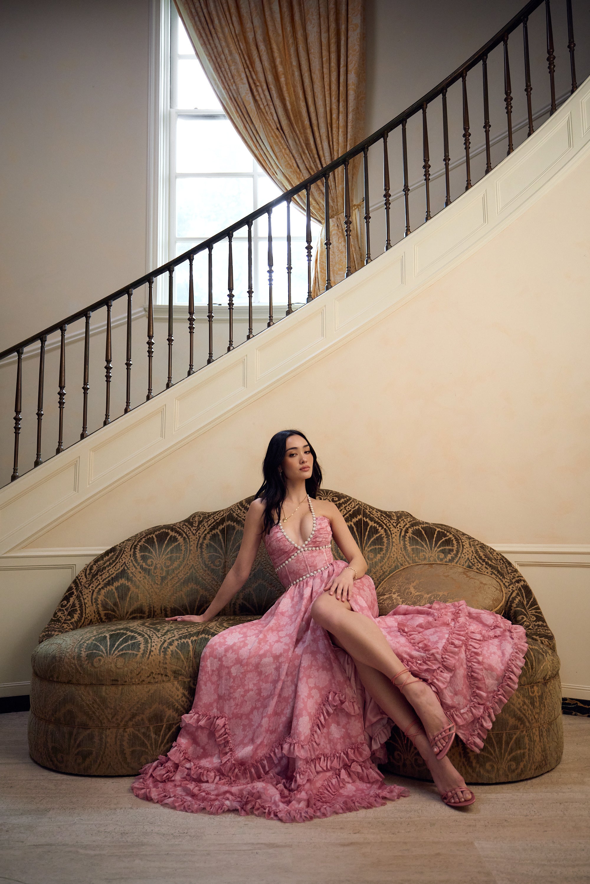 The Scarlette Dress in Pink Peony Print 14 / Pink Peony Print The Scarlette Dress in Pink Peony Print 14 / Pink Peony Print