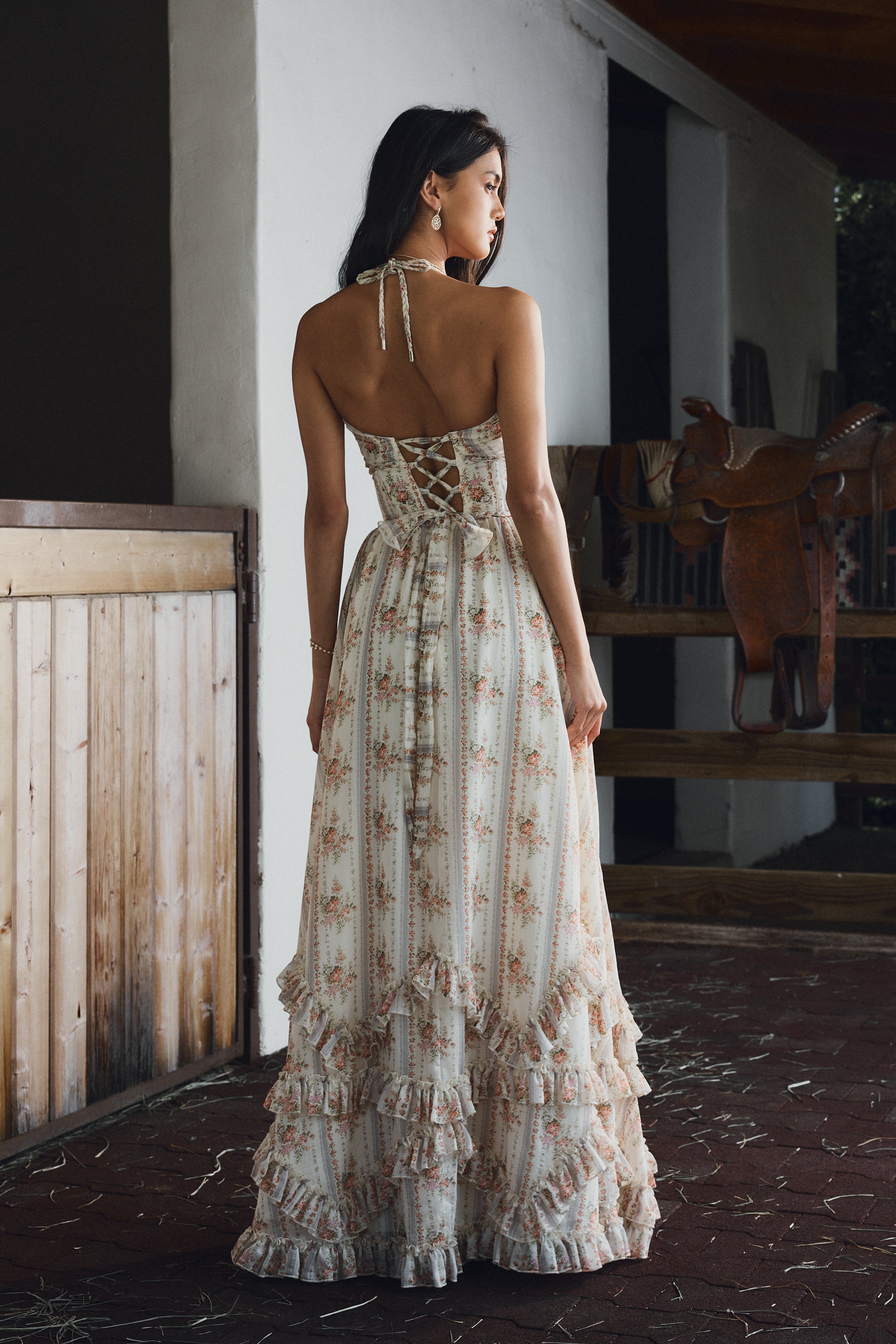 The Scarlette Dress in Victorian Stripe 16 / Victorian Stripe