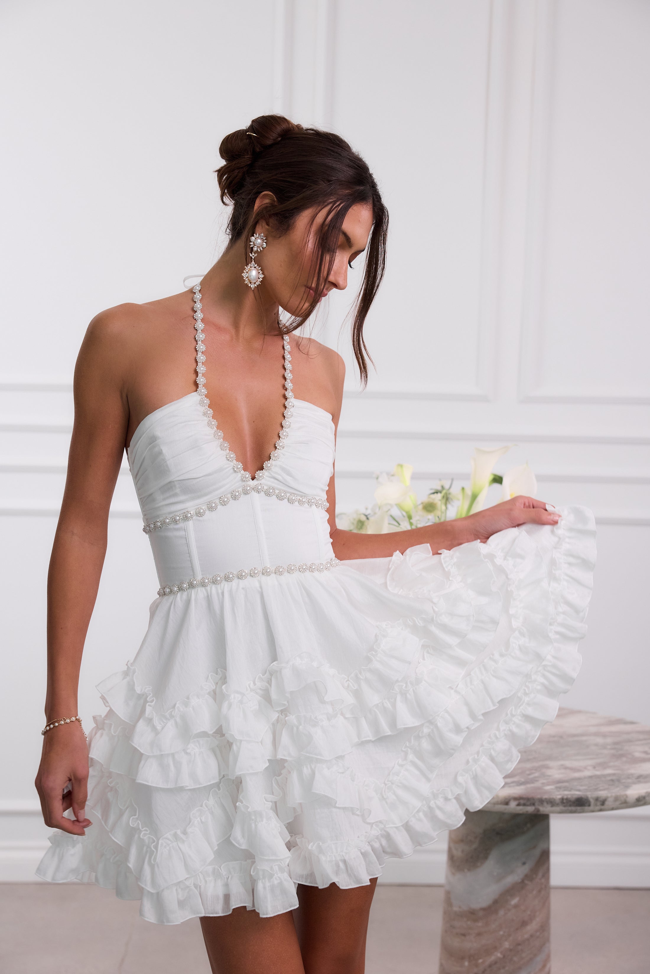 The Sophie Dress in White 12 / White The Sophie Dress in White 12 / White