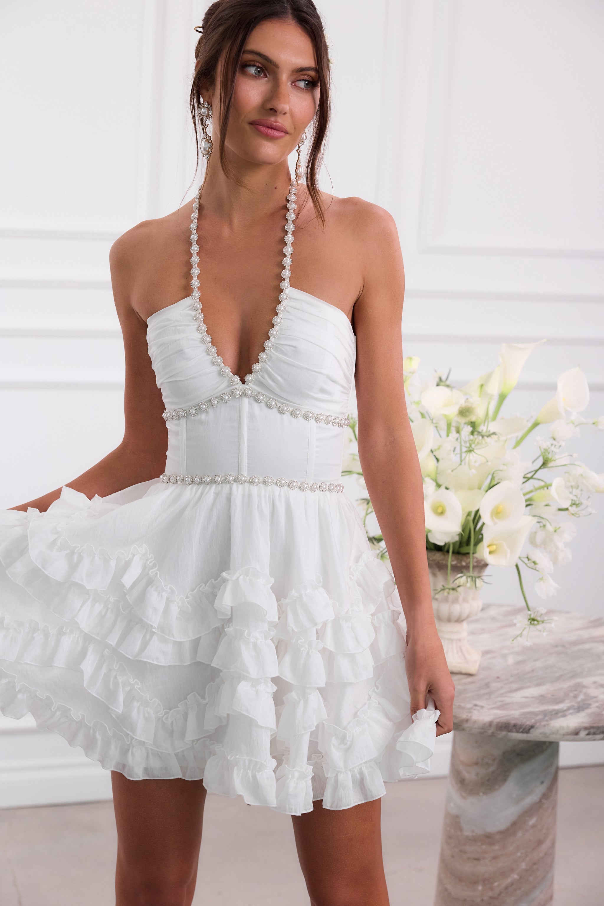 The Sophie Dress in White 12 / White